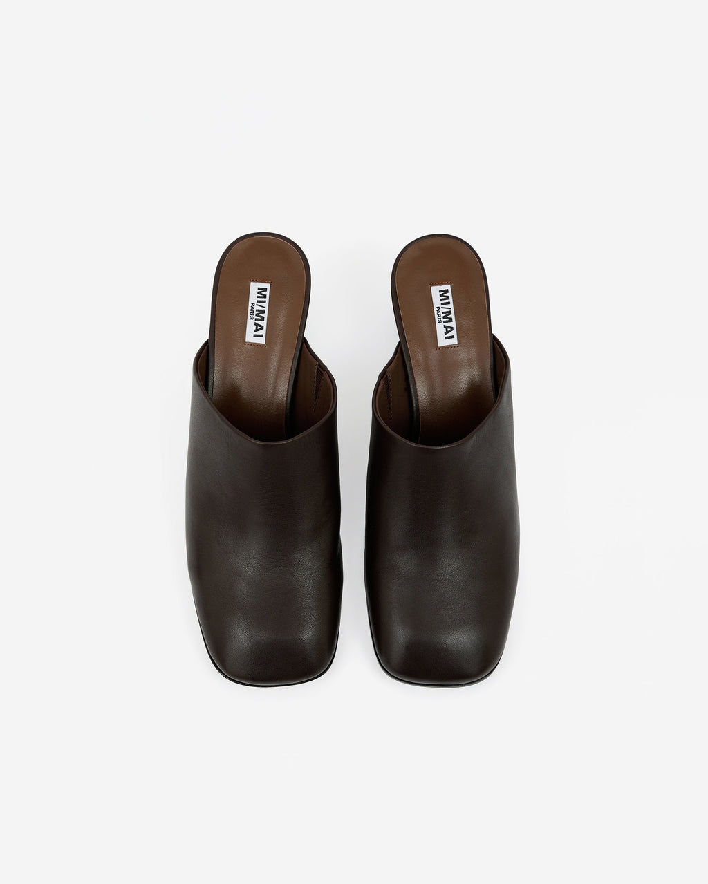 Gemma Low Nude beige leather low-heeled mule