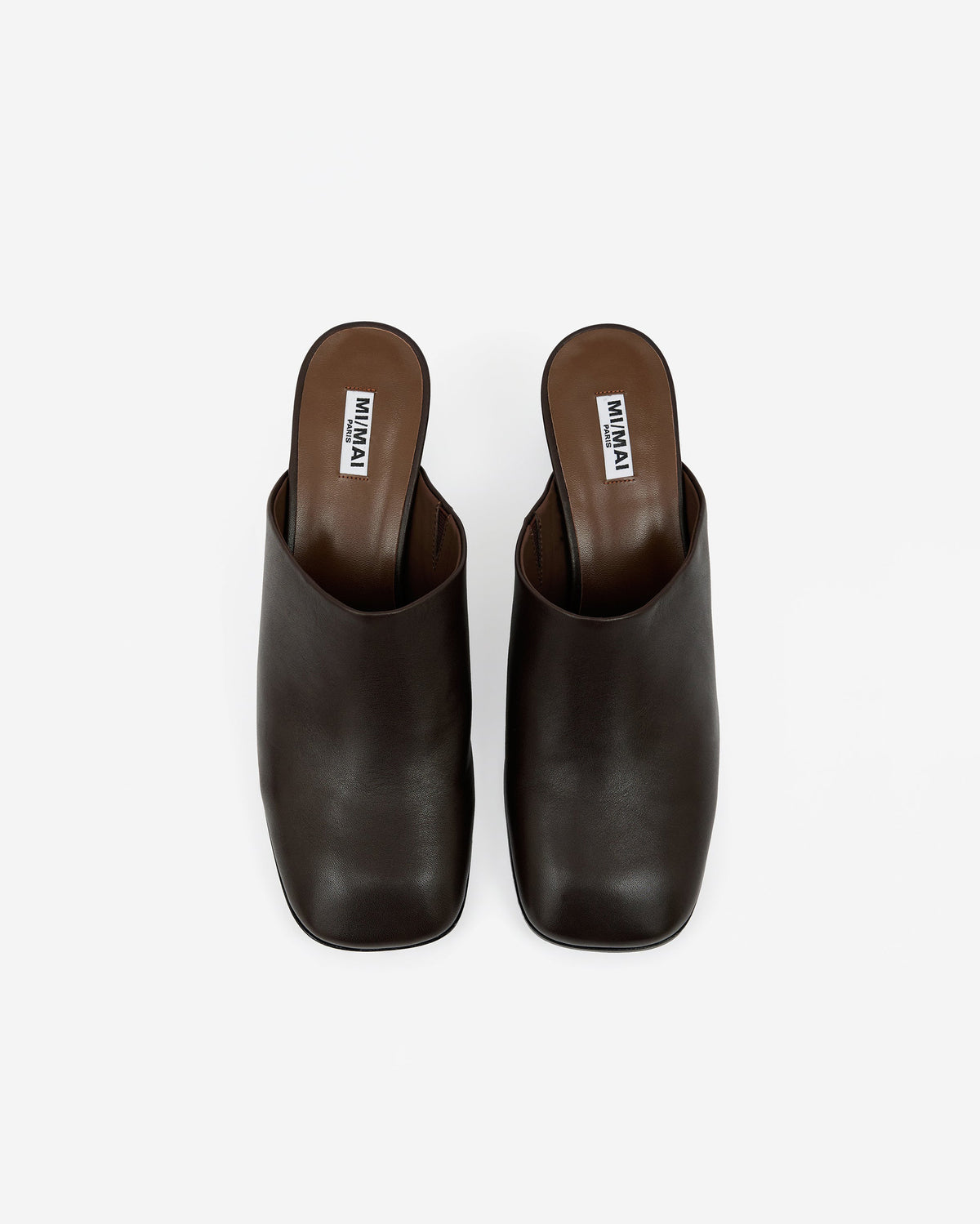 Gemma Low Nude beige leather low-heeled mule