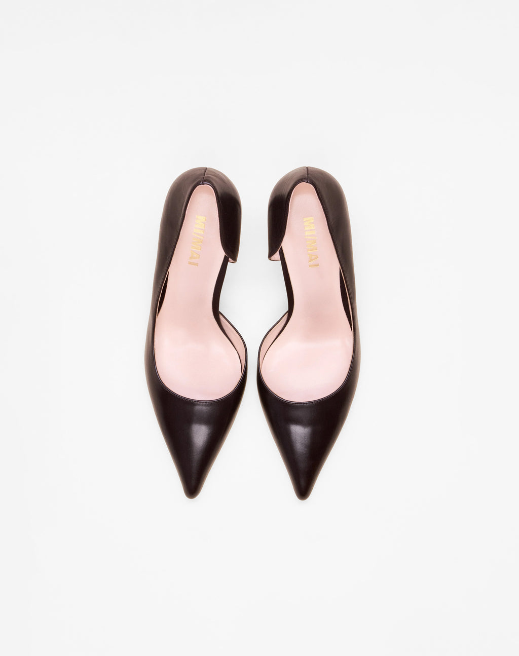 Kelly Chocolate pointed-toe chocolate leather pump