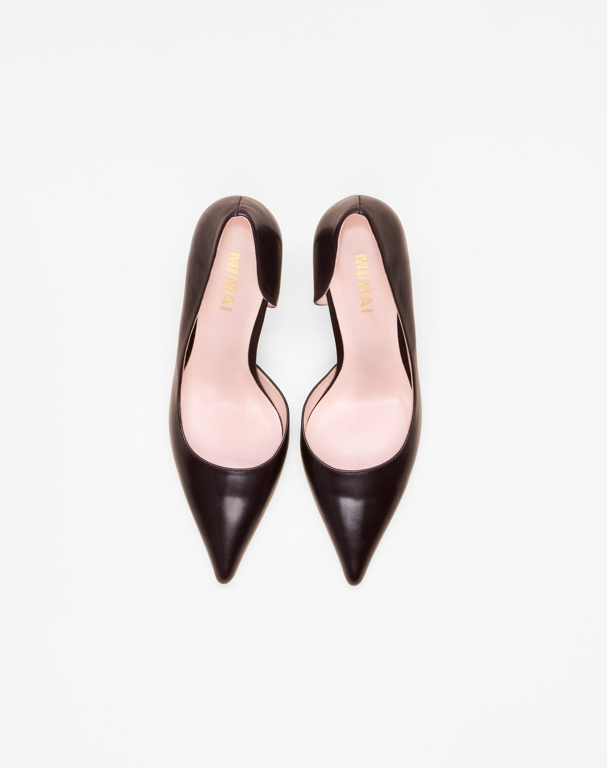 Kelly Chocolate pointed-toe chocolate leather pump