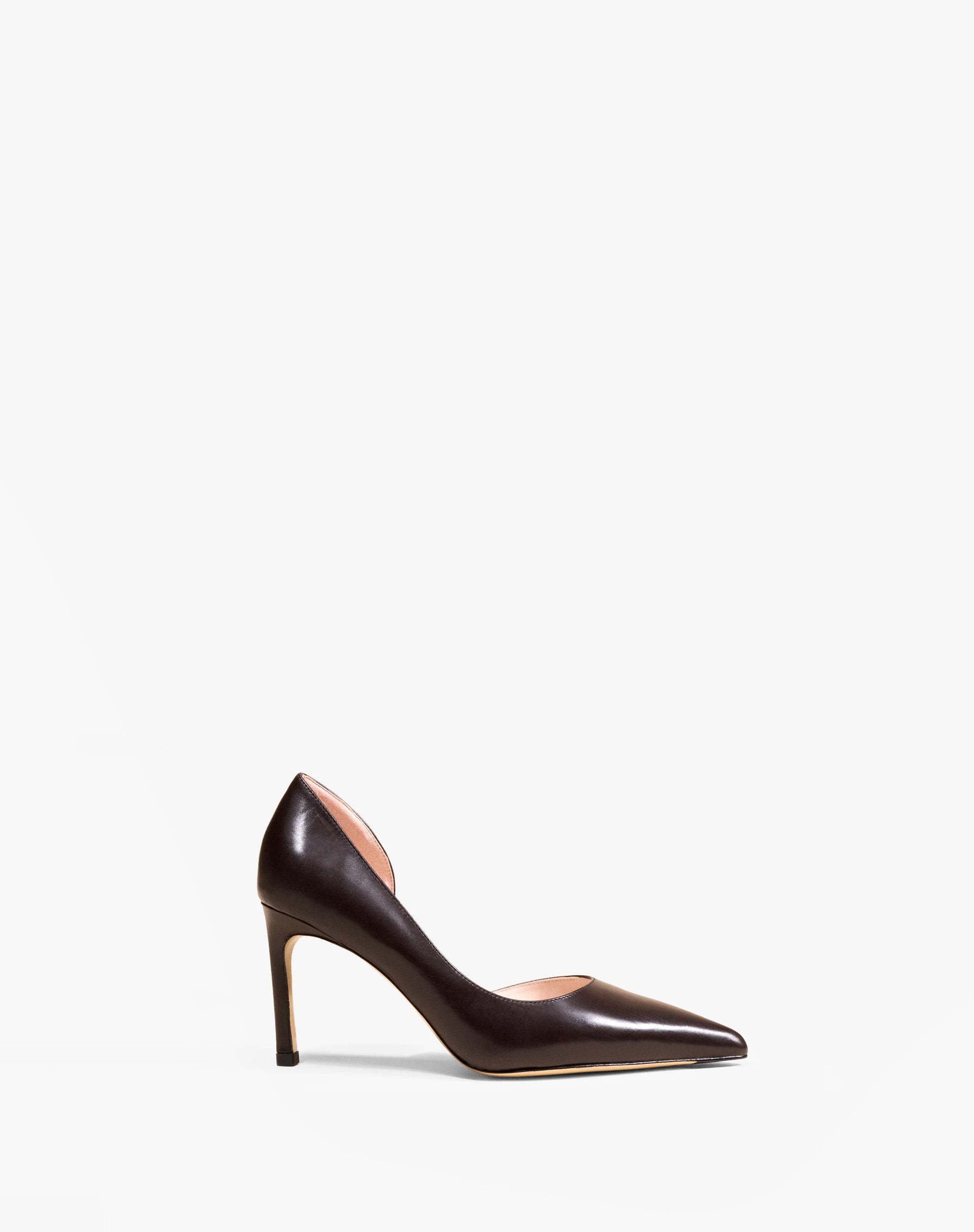 Escarpin en cuir chocolat à bout pointu Kelly Chocolate