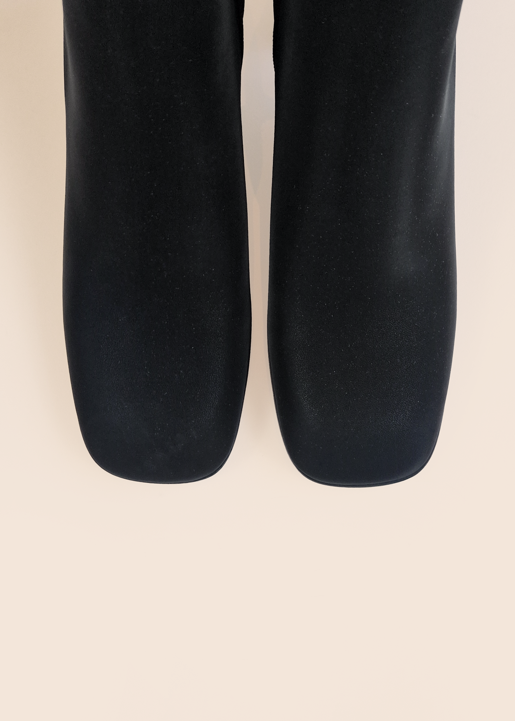 BOTTINES A BOUT CARRE EN CUIR MAT KRUGER LOW BLACK MAT