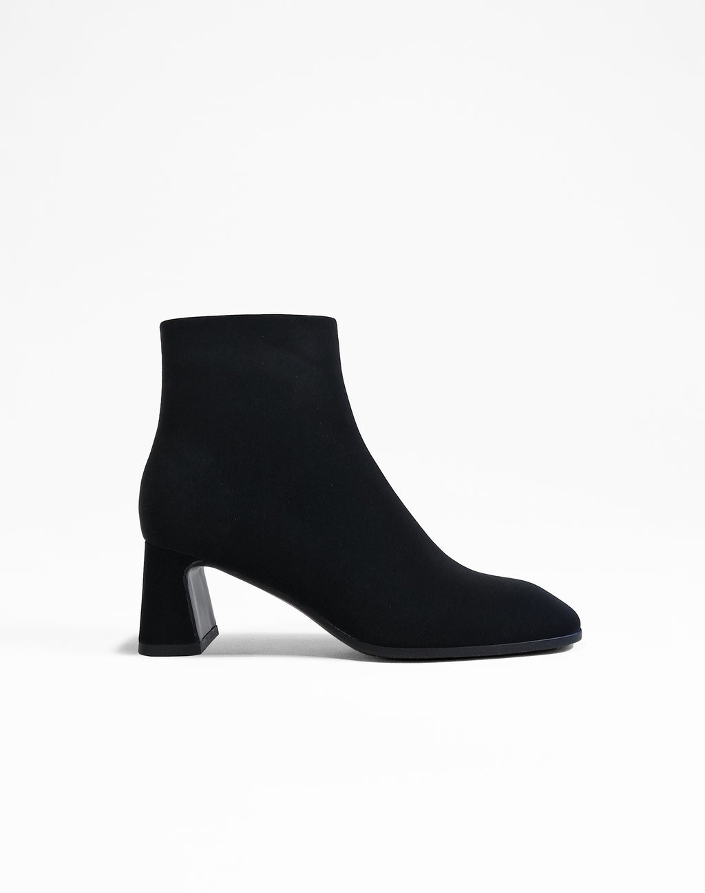 BOTTINES A BOUT CARRE EN CUIR MAT KRUGER LOW BLACK MAT