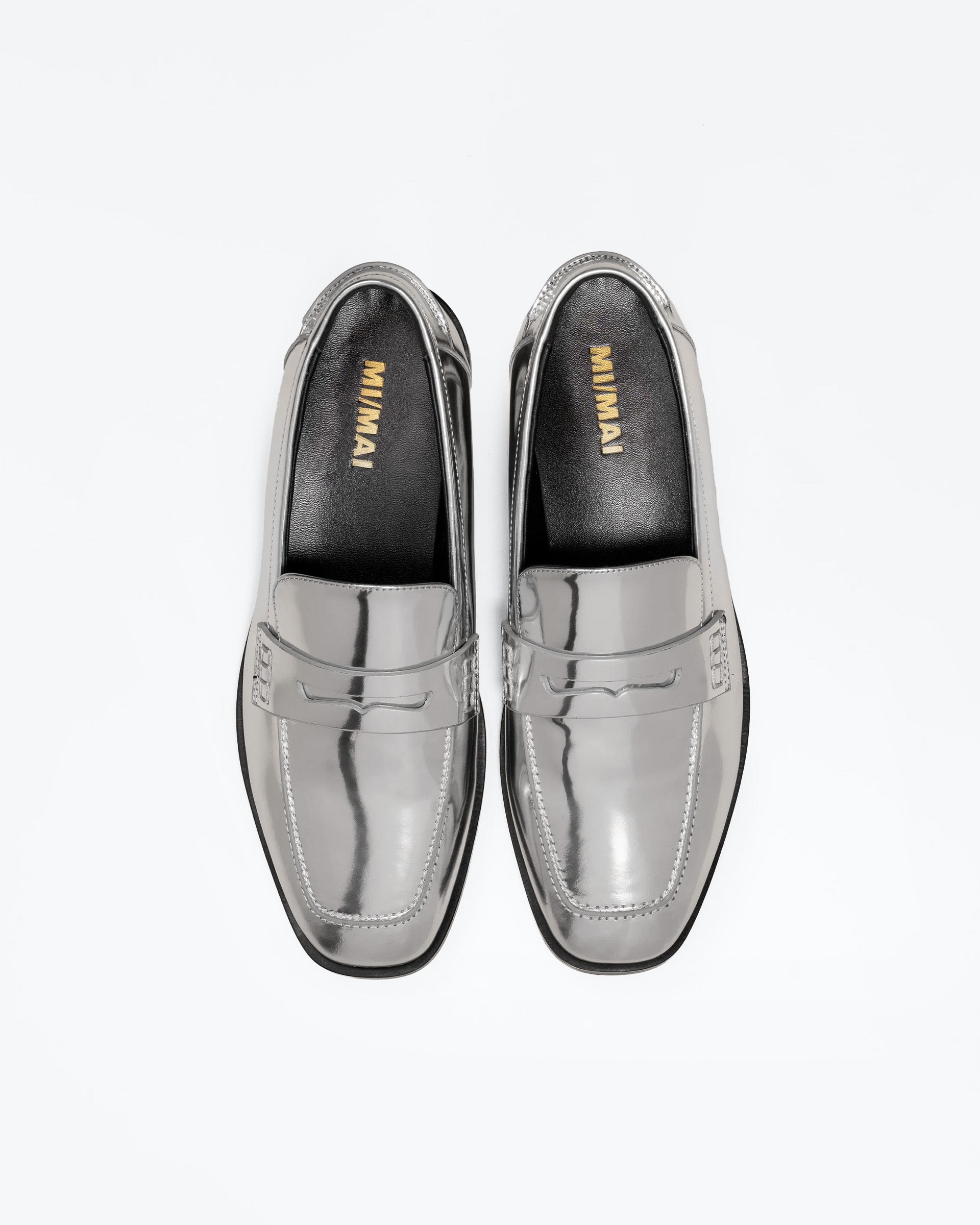 Mocassin en cuir argenté Luciano Silver