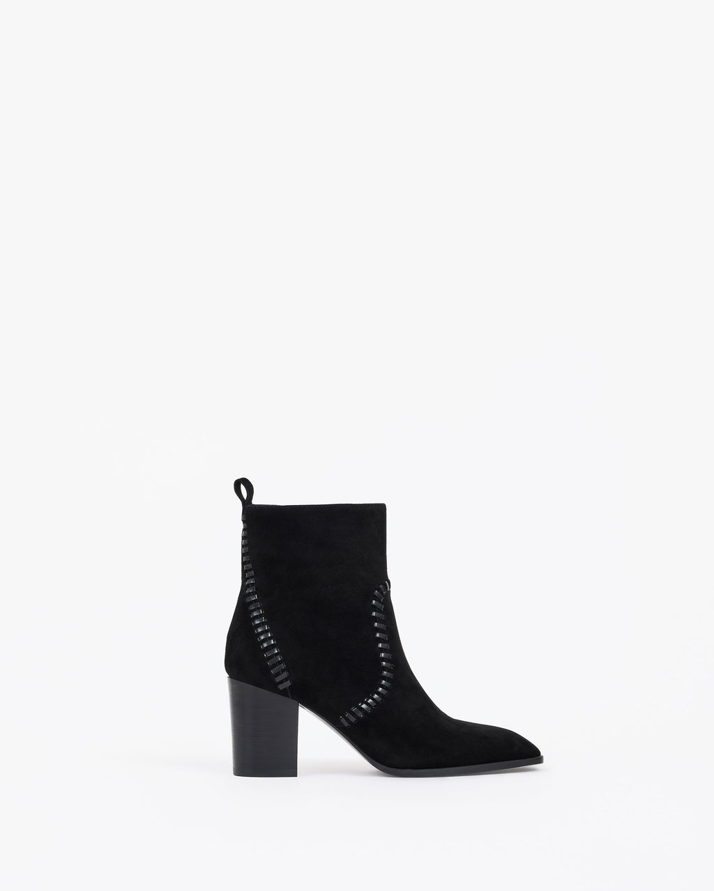 Bottines en daim noir à talon bloc Marcia Black