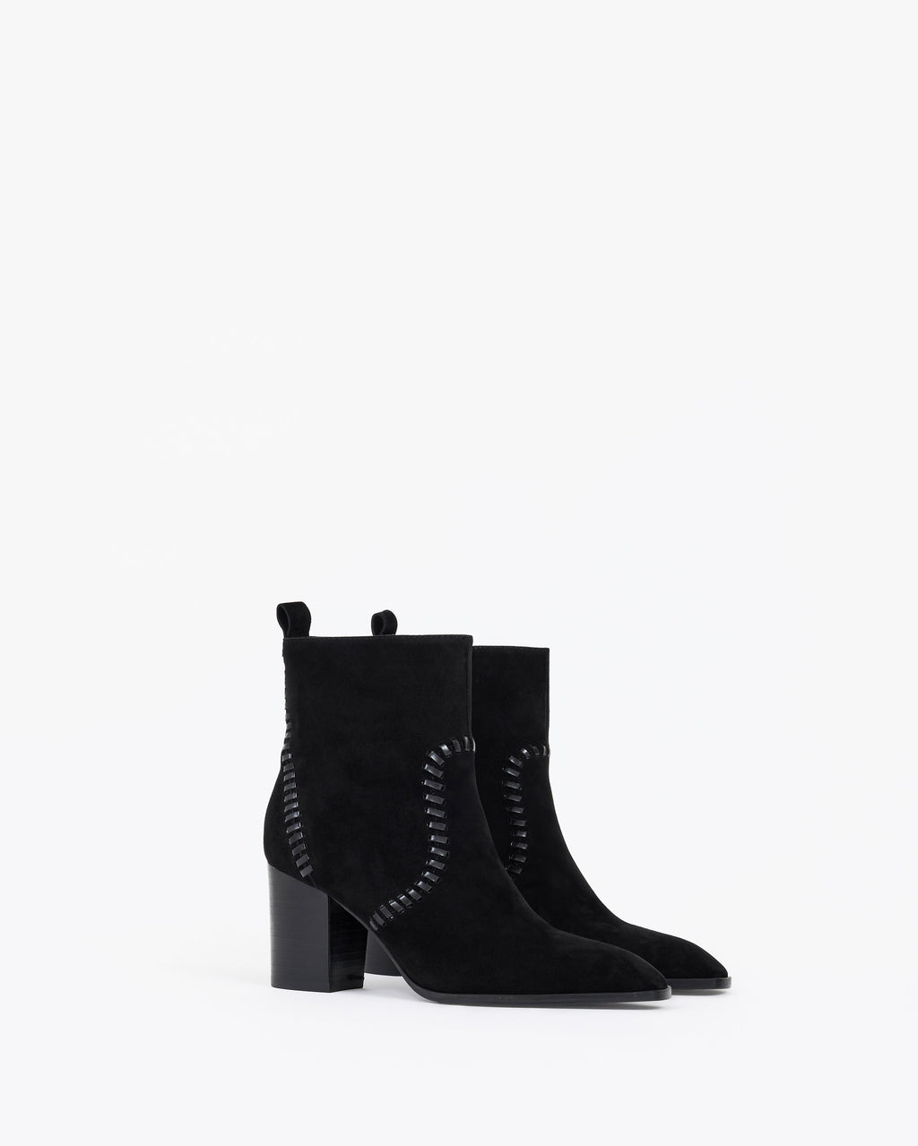 Bottines en daim noir à talon bloc Marcia Black