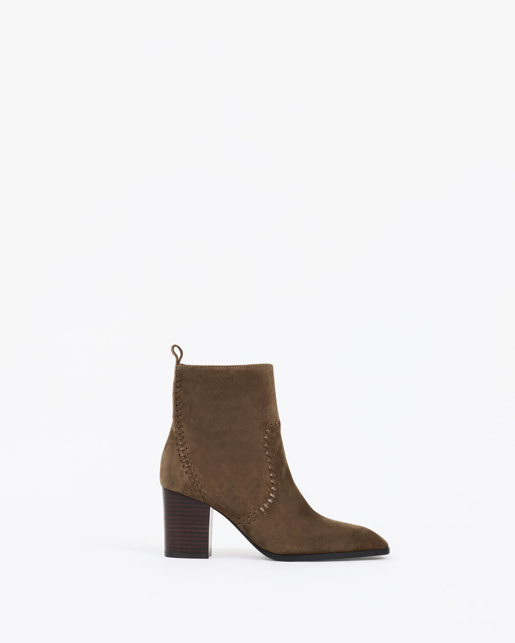 Bottines en daim marron à talon bloc Marcia Brown
