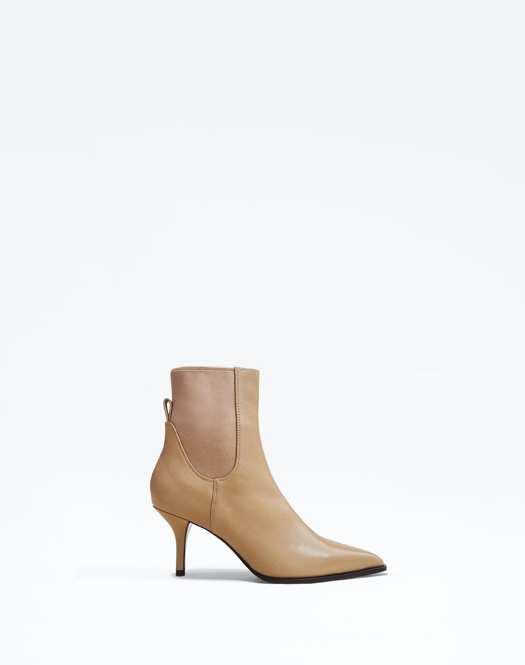 BOTTINES BEIGES A BOUT POINTU ET TALON AIGUILLE MARISE NUDE