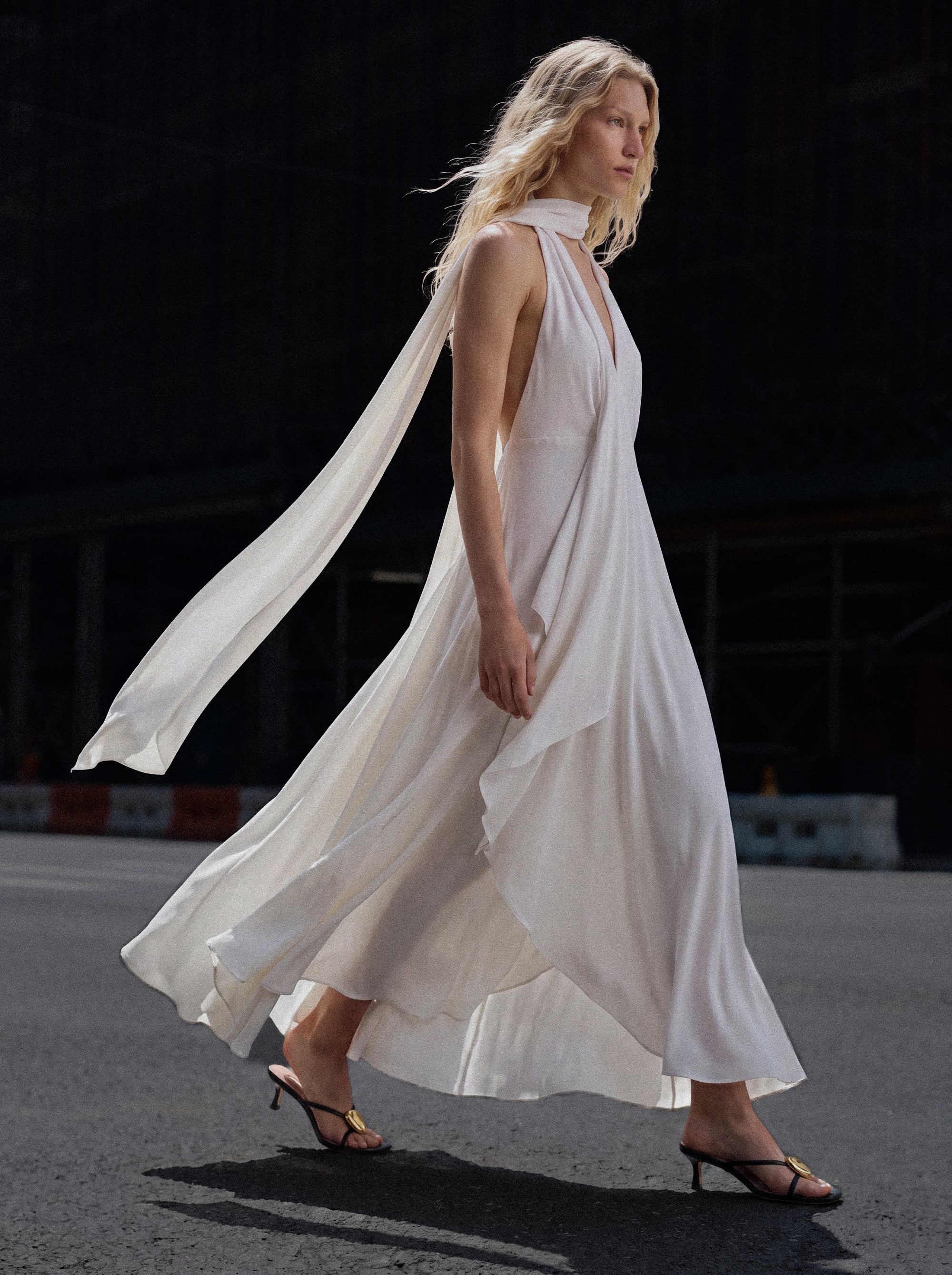 Mules à brides en cuir doré et accessoires interchangeables Lagos Black
