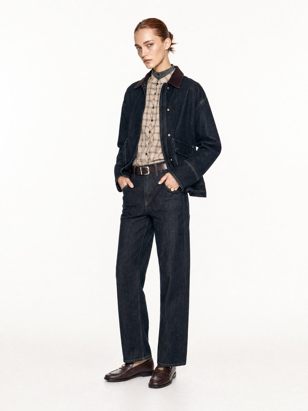 LUCIANO PENNY BLACK LEATHER MOCCASINS