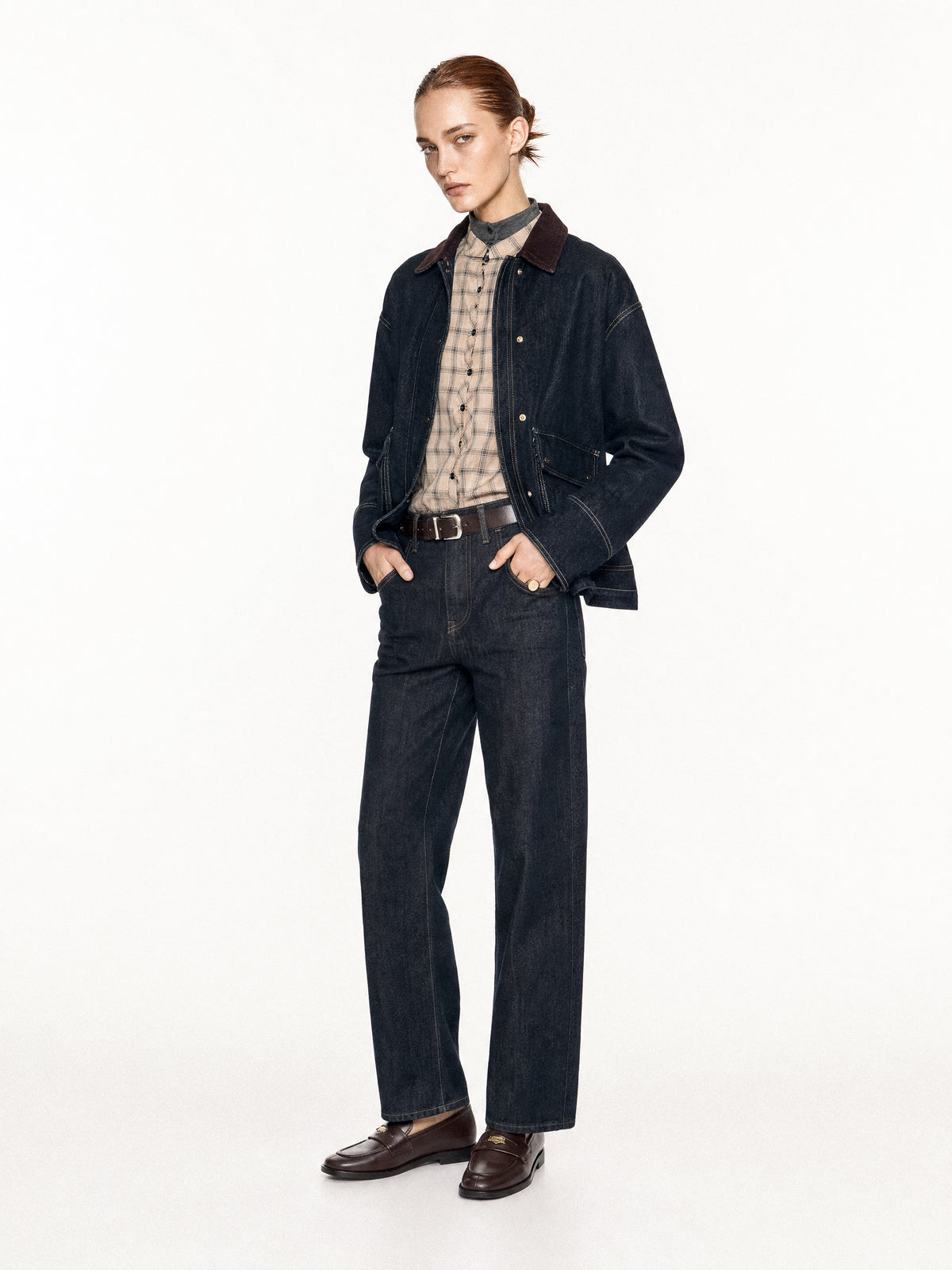 LUCIANO PENNY BLACK LEATHER MOCCASINS