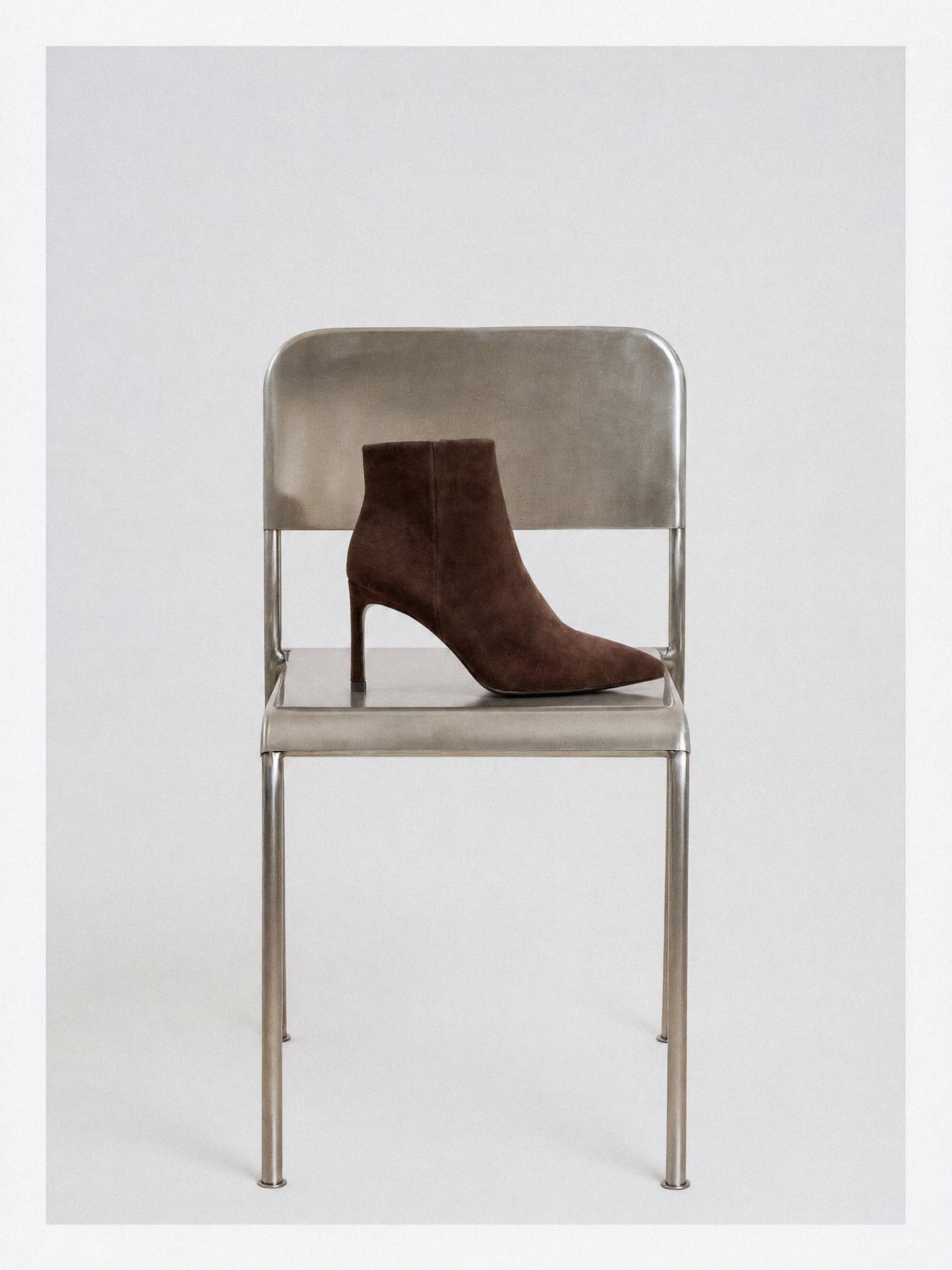 Noura Chocolate Suede pointed-toe ankle boots