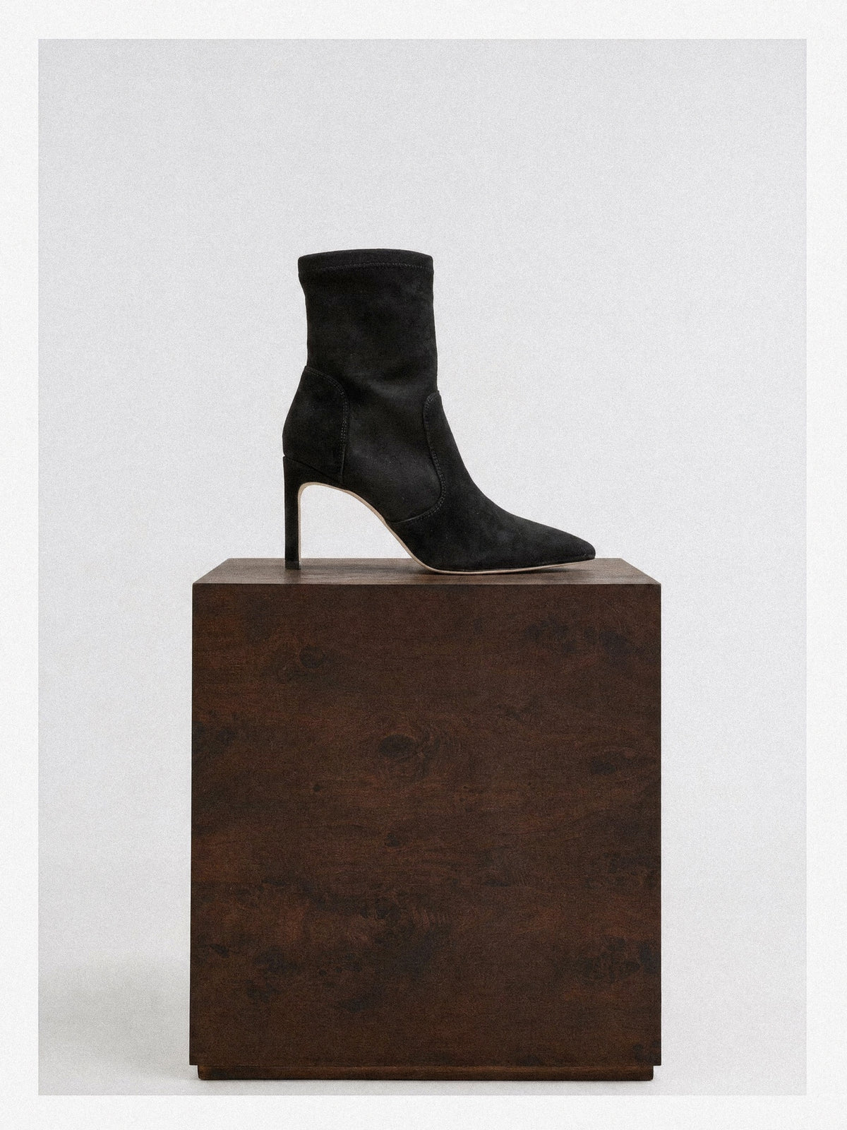 Ophelia Black pointed-toe heeled ankle boots
