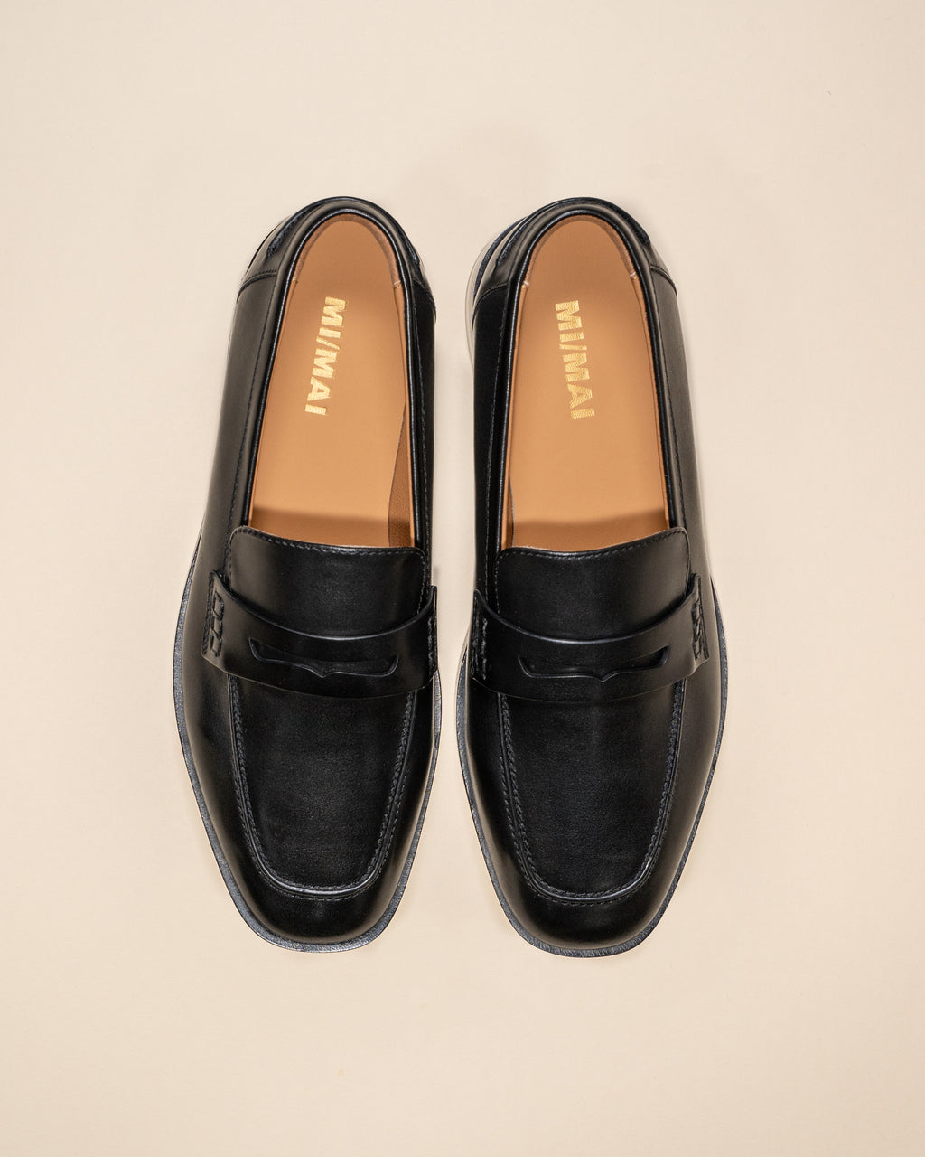 MOCASSINS EN CUIR NOIR LUCIANO BLACK