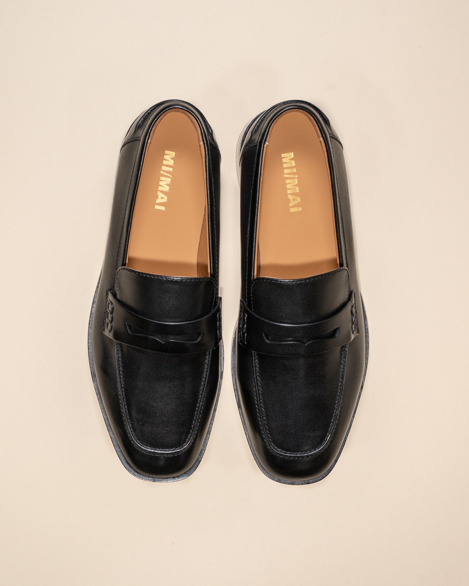 MOCASSINS EN CUIR NOIR LUCIANO BLACK