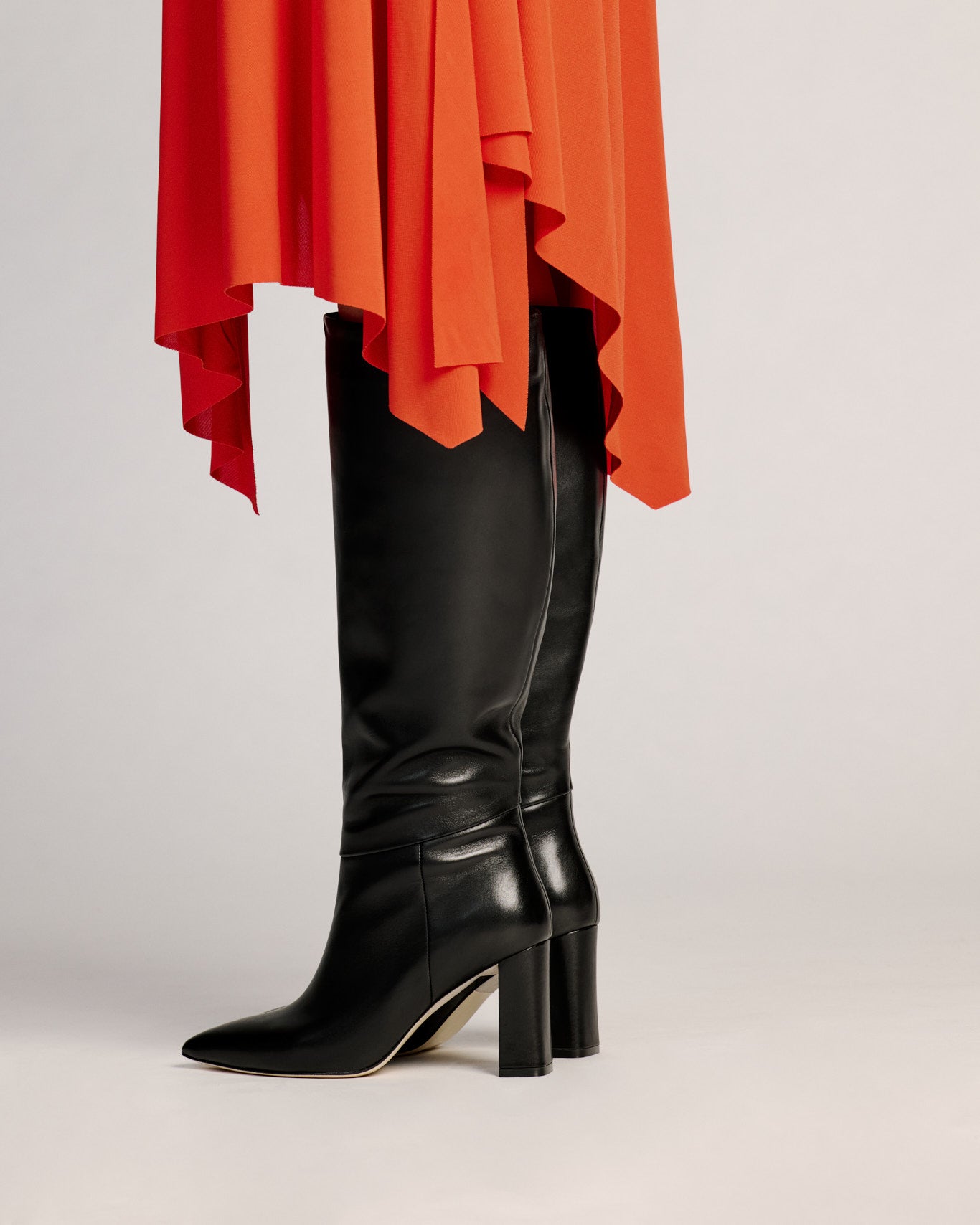 BOTTES NOIRES A TALON LARGE TRACEY BLACK