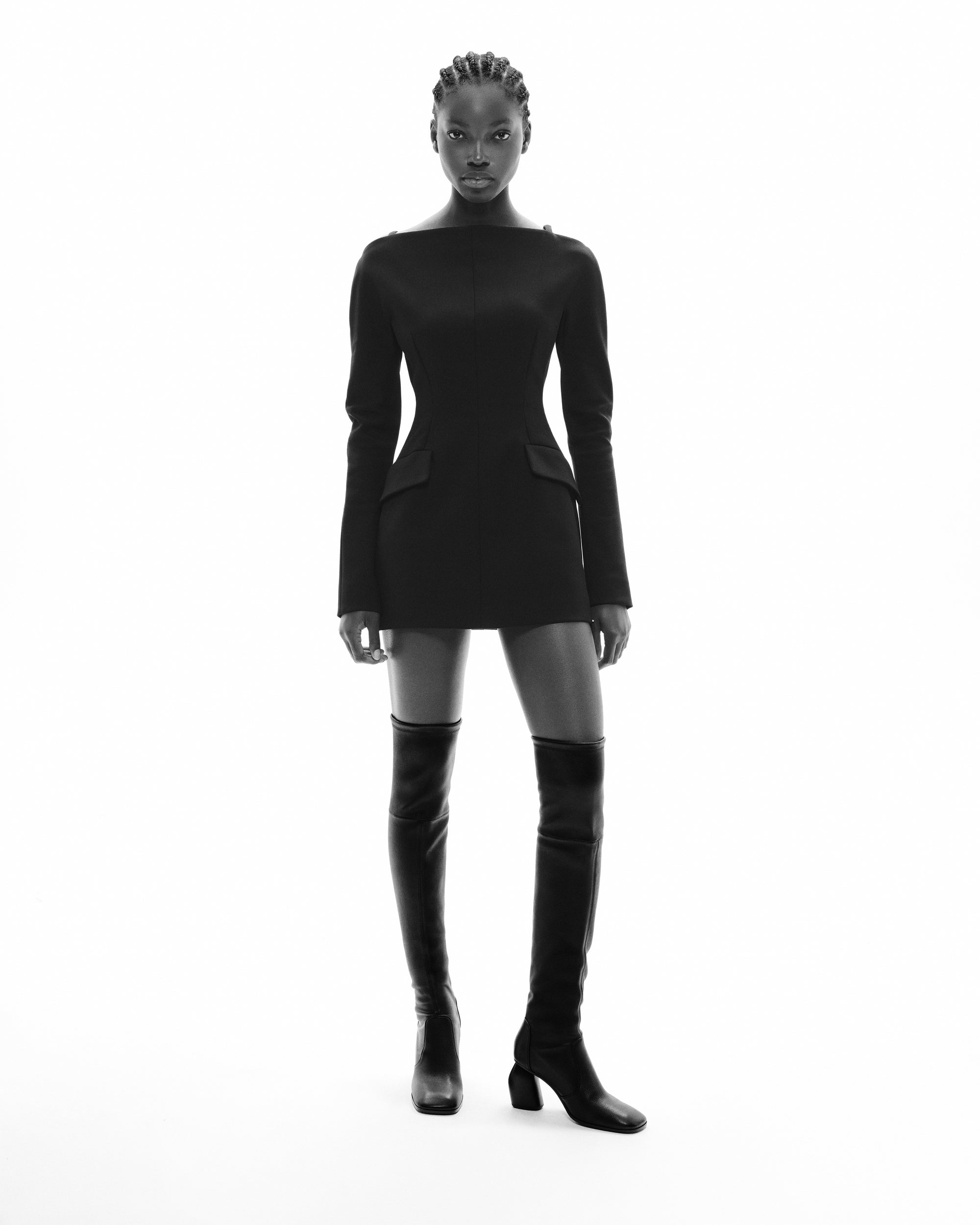 Cuissardes à talon haut Gae High Black Lamb