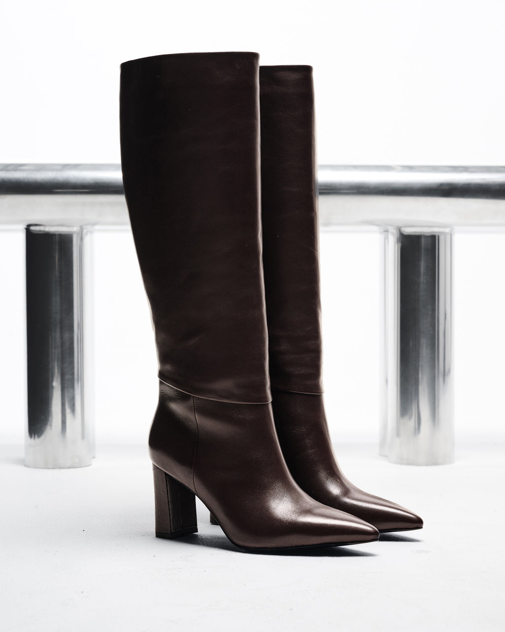 BOTTES CHOCOLAT A TALON LARGE TRACEY CHOCOLATE