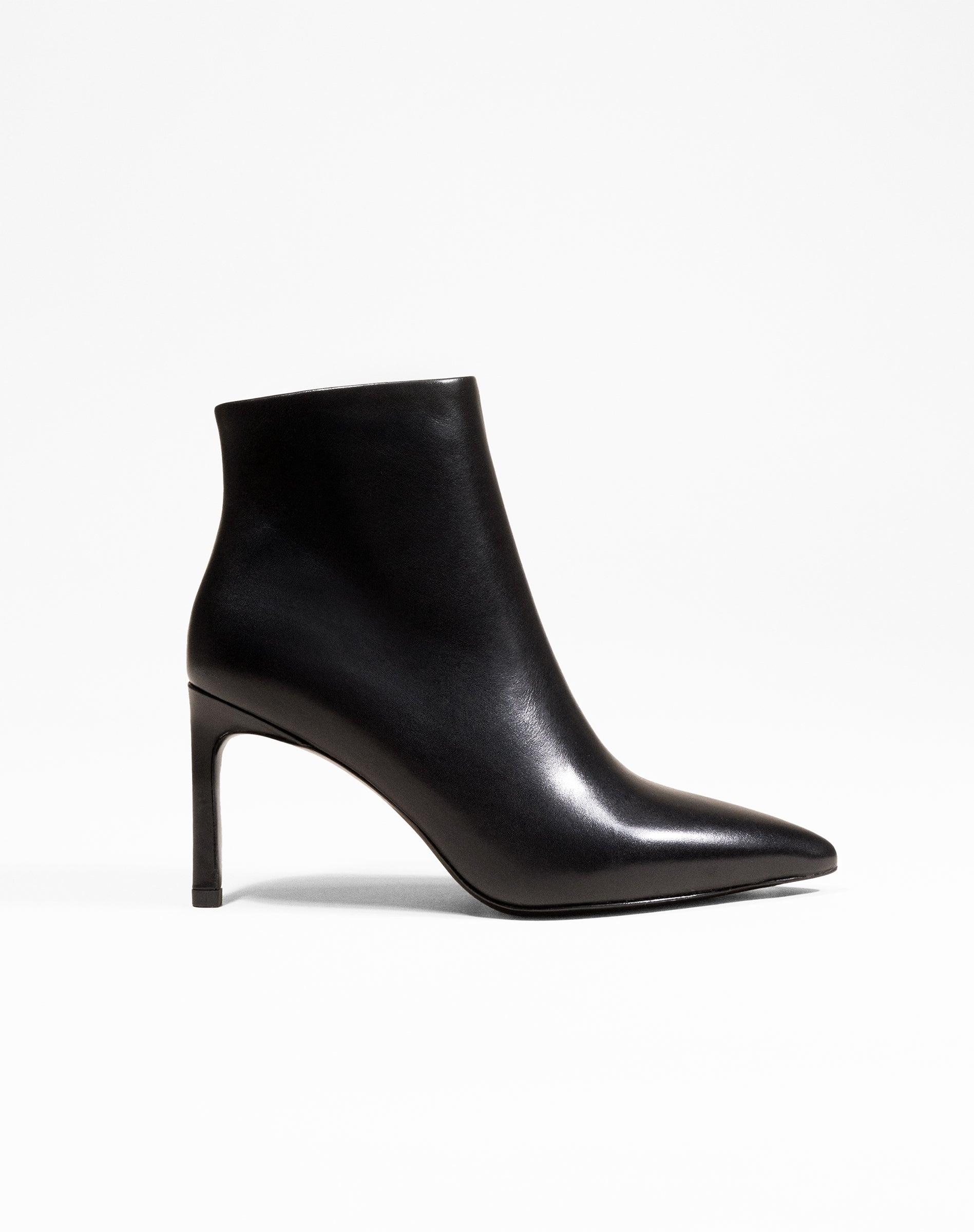 Noura Black Calf ankle boots with pointed toe