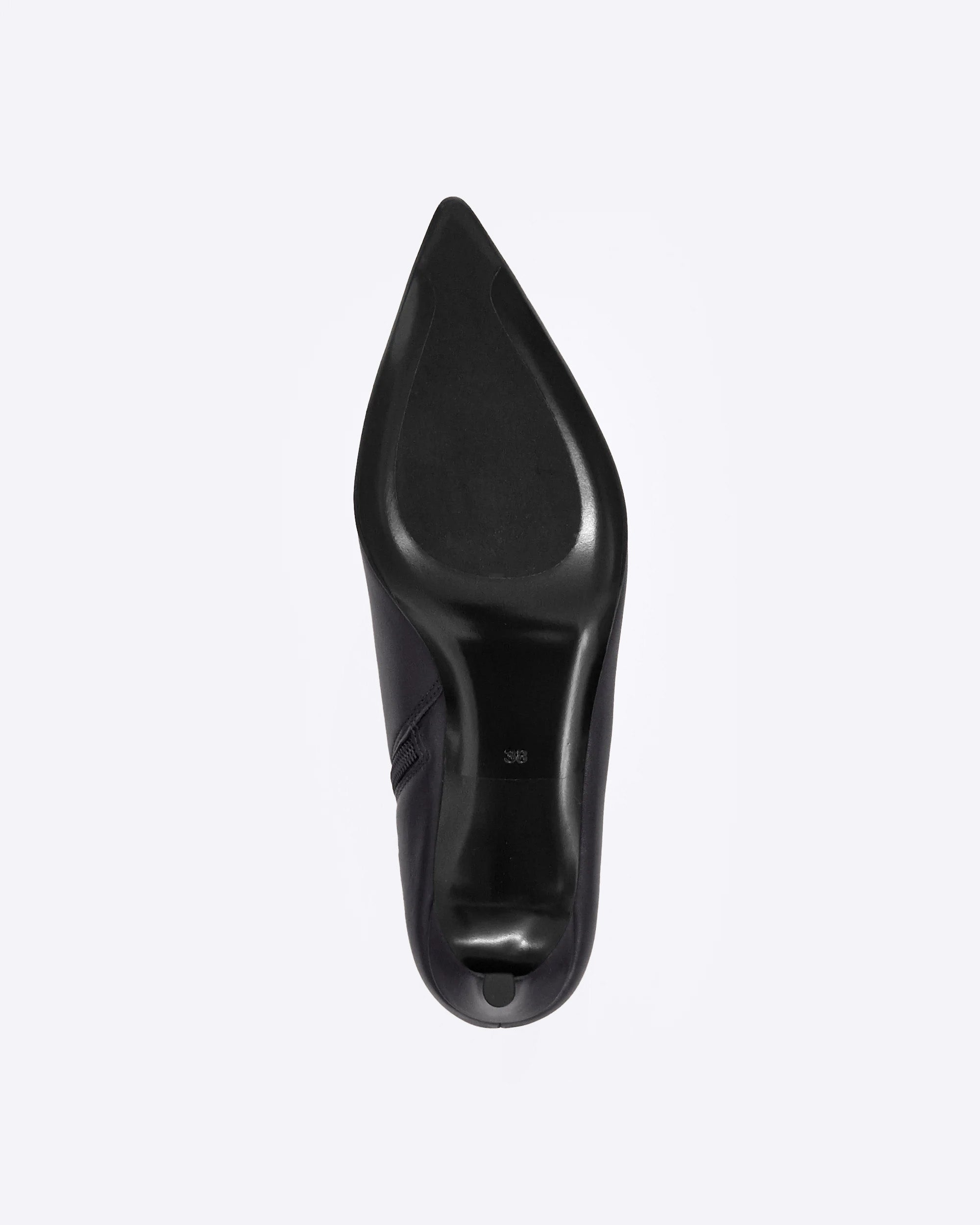 Noura Black Calf ankle boots with pointed toe