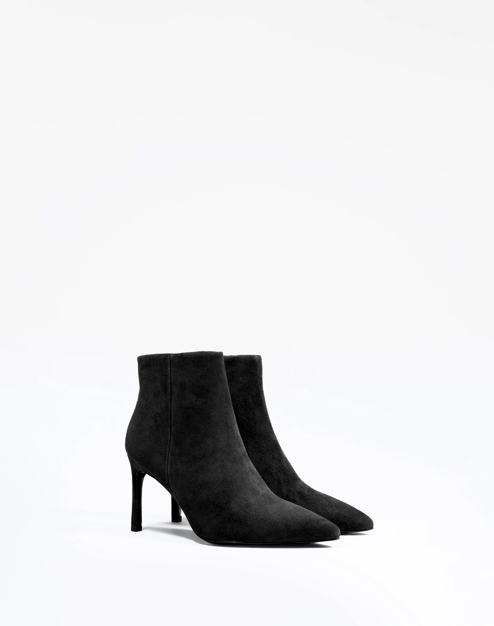 Noura Chocolate Suede pointed-toe ankle boots