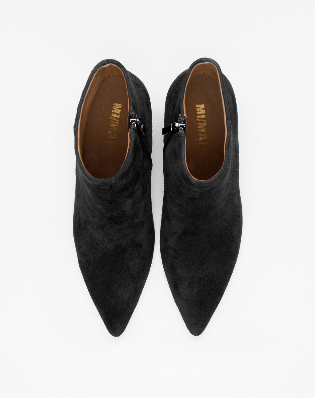Noura Chocolate Suede pointed-toe ankle boots