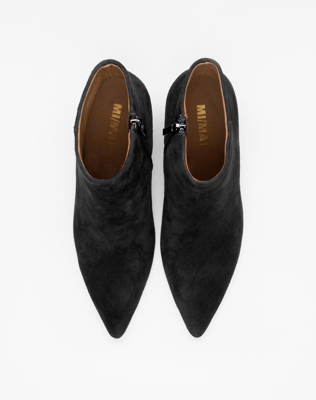 Noura Chocolate Suede pointed-toe ankle boots