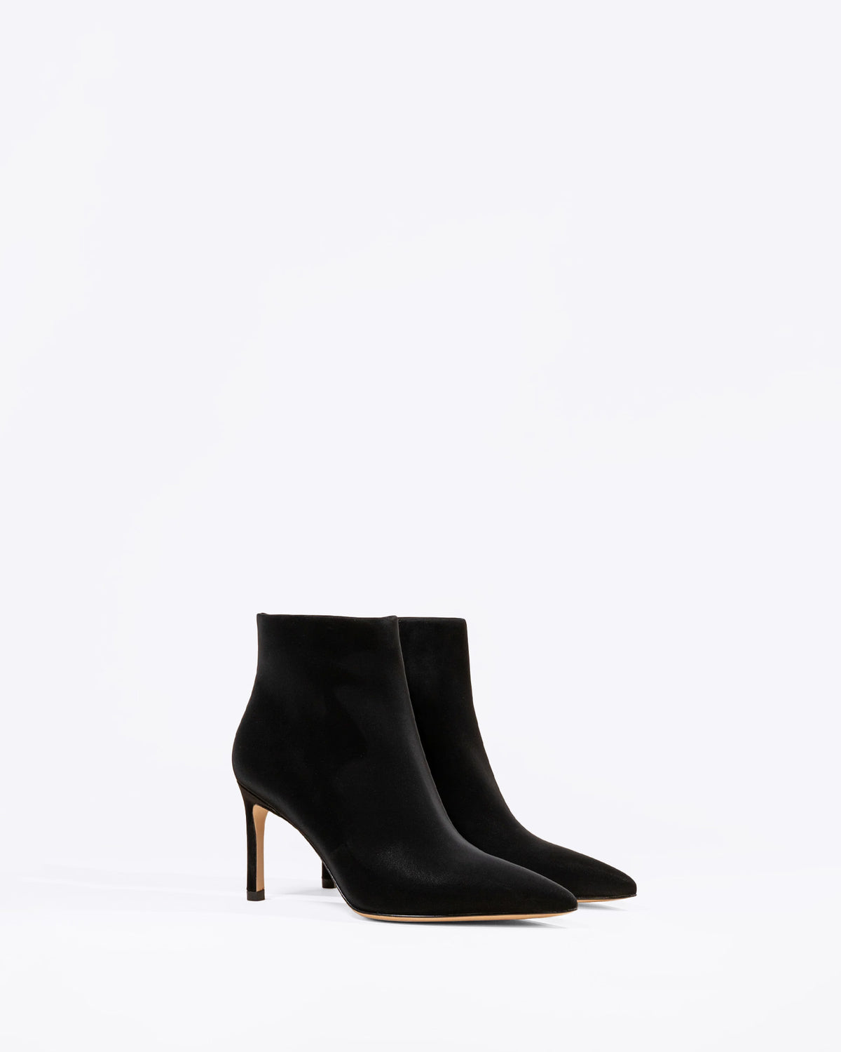 Noura Black pointed-toe heeled ankle boots