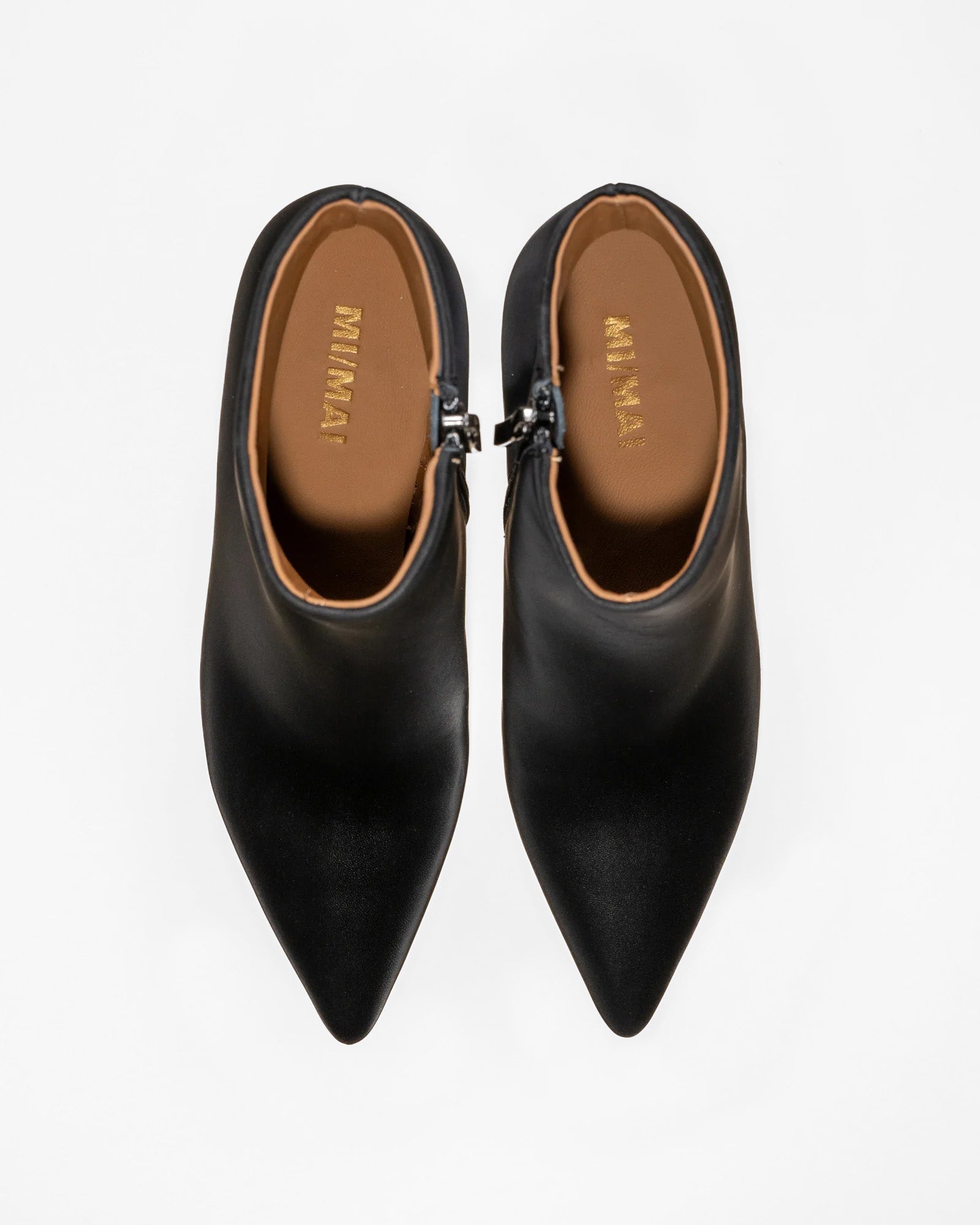 Noura Black pointed-toe heeled ankle boots