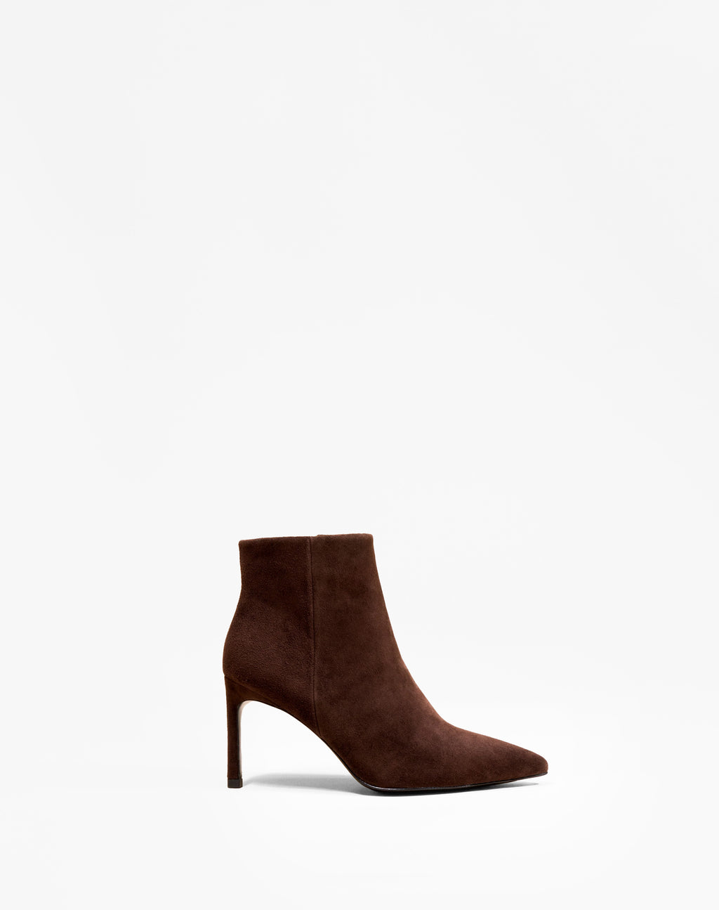 Noura Chocolate Suede pointed-toe ankle boots