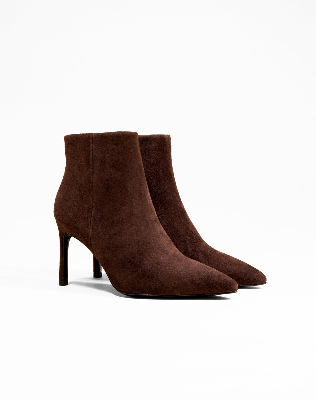 Noura Chocolate Suede pointed-toe ankle boots