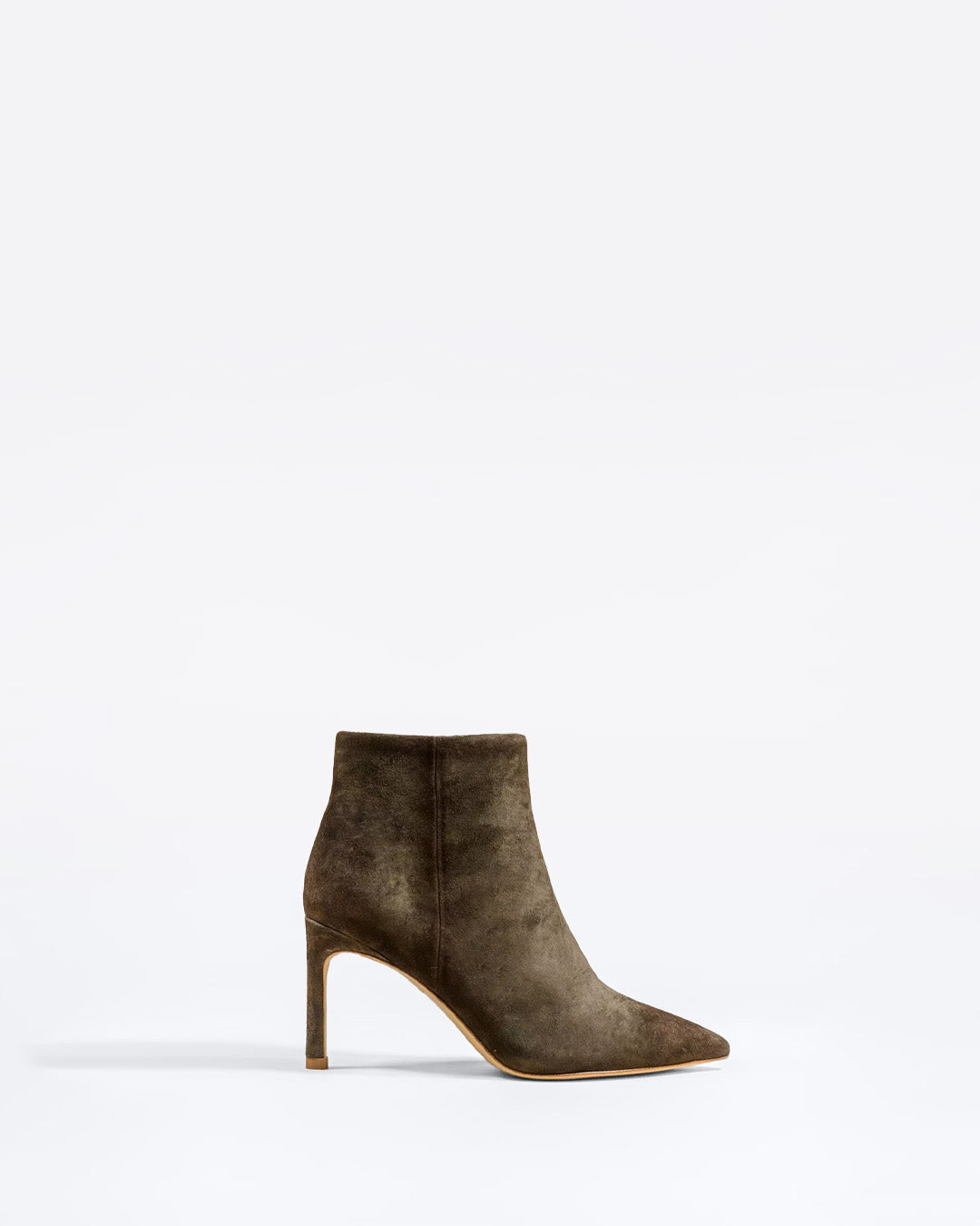 Bottines à talon et bout pointu Noura Kaki Suede