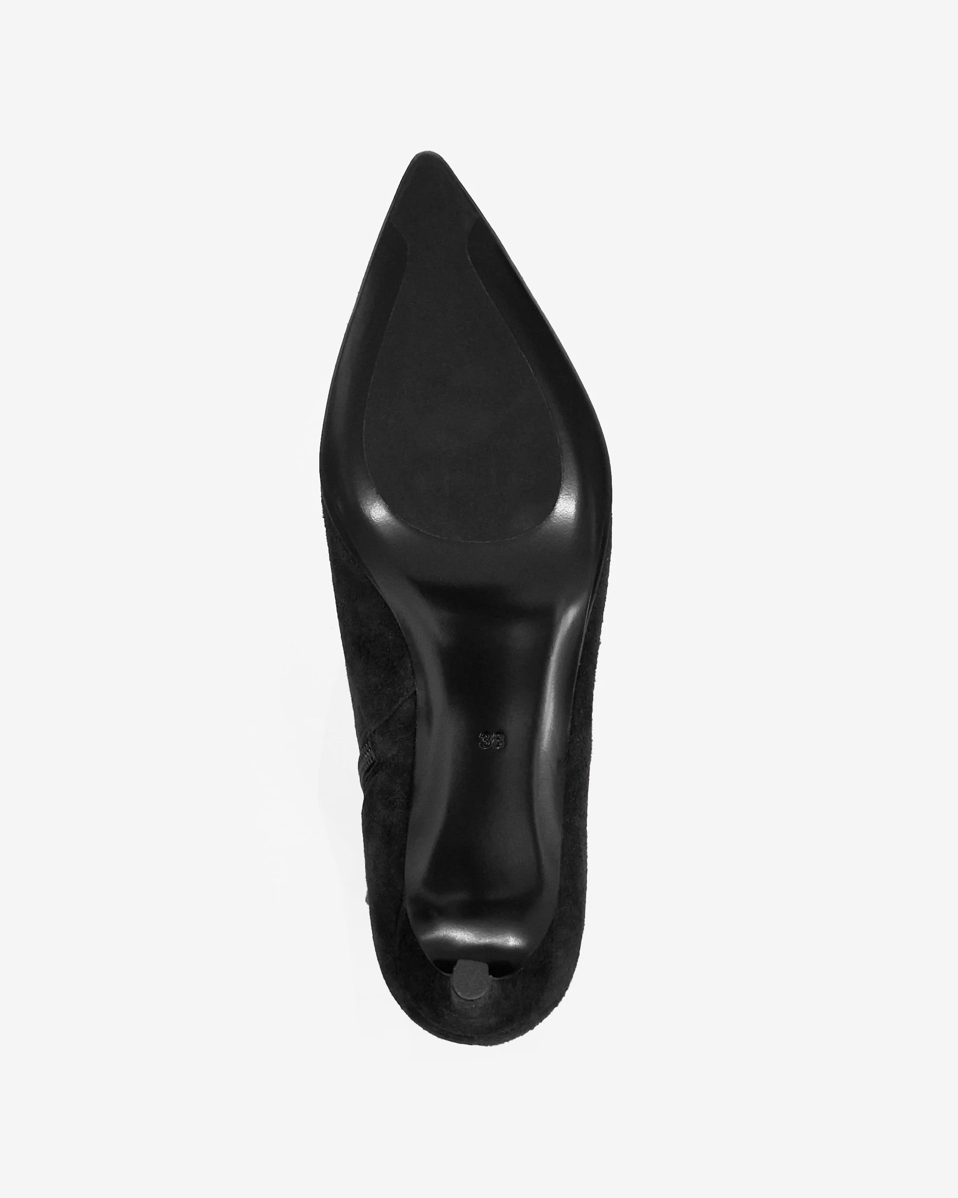 Noura Low Chocolate Suede Ankle Boots with Pointed Toe and Heel