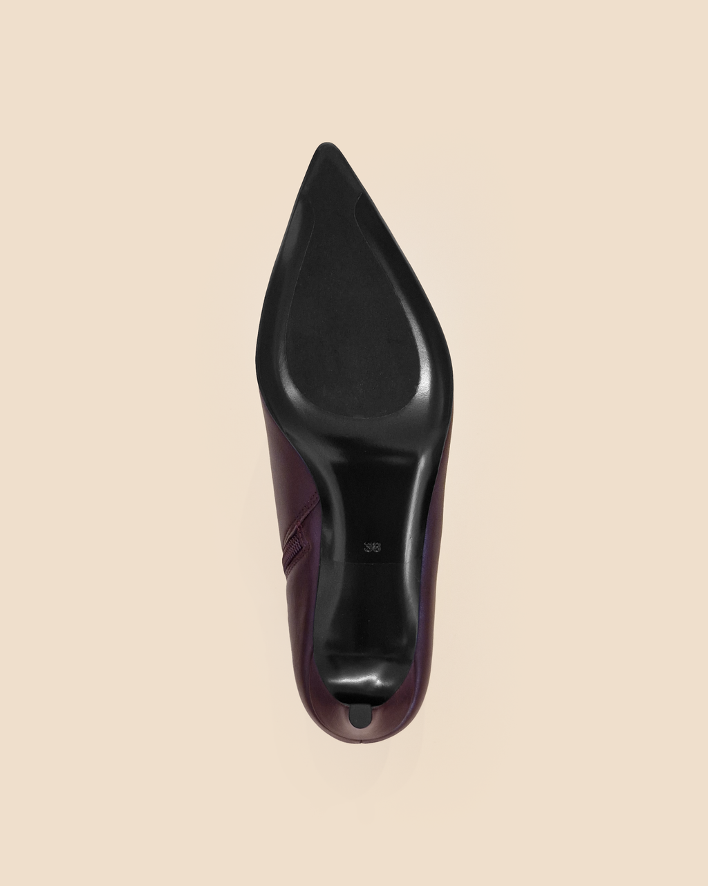 Noura Low Burgundy pointed-toe ankle boots