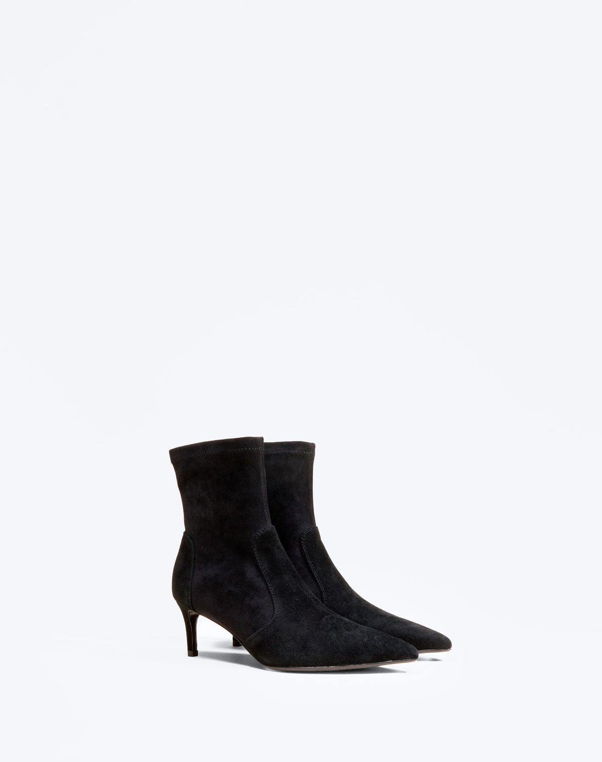 Bottines à petit talon et bout pointu Ophelia Low Black