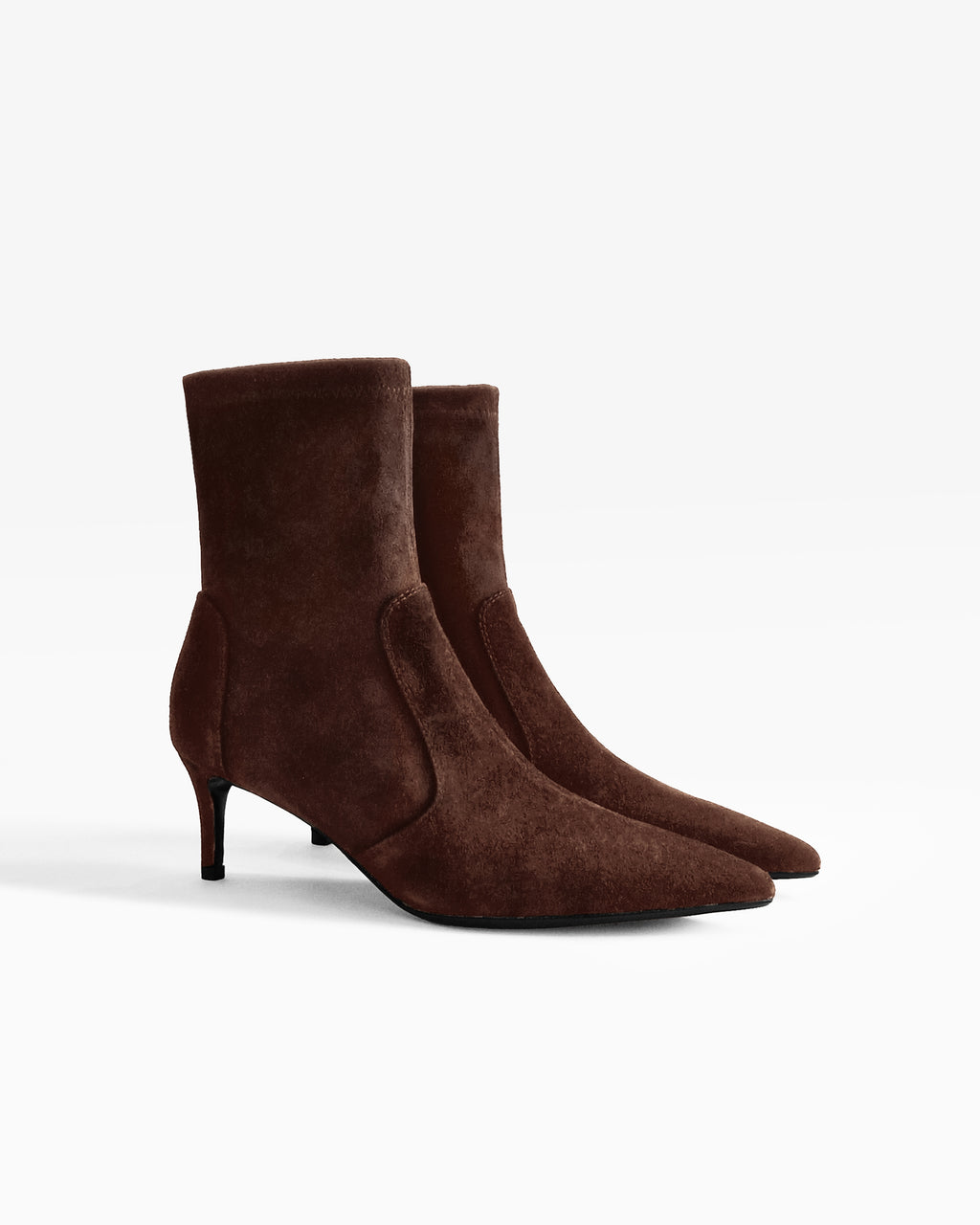 Ophelia Low Chocolate pointed-toe ankle boots