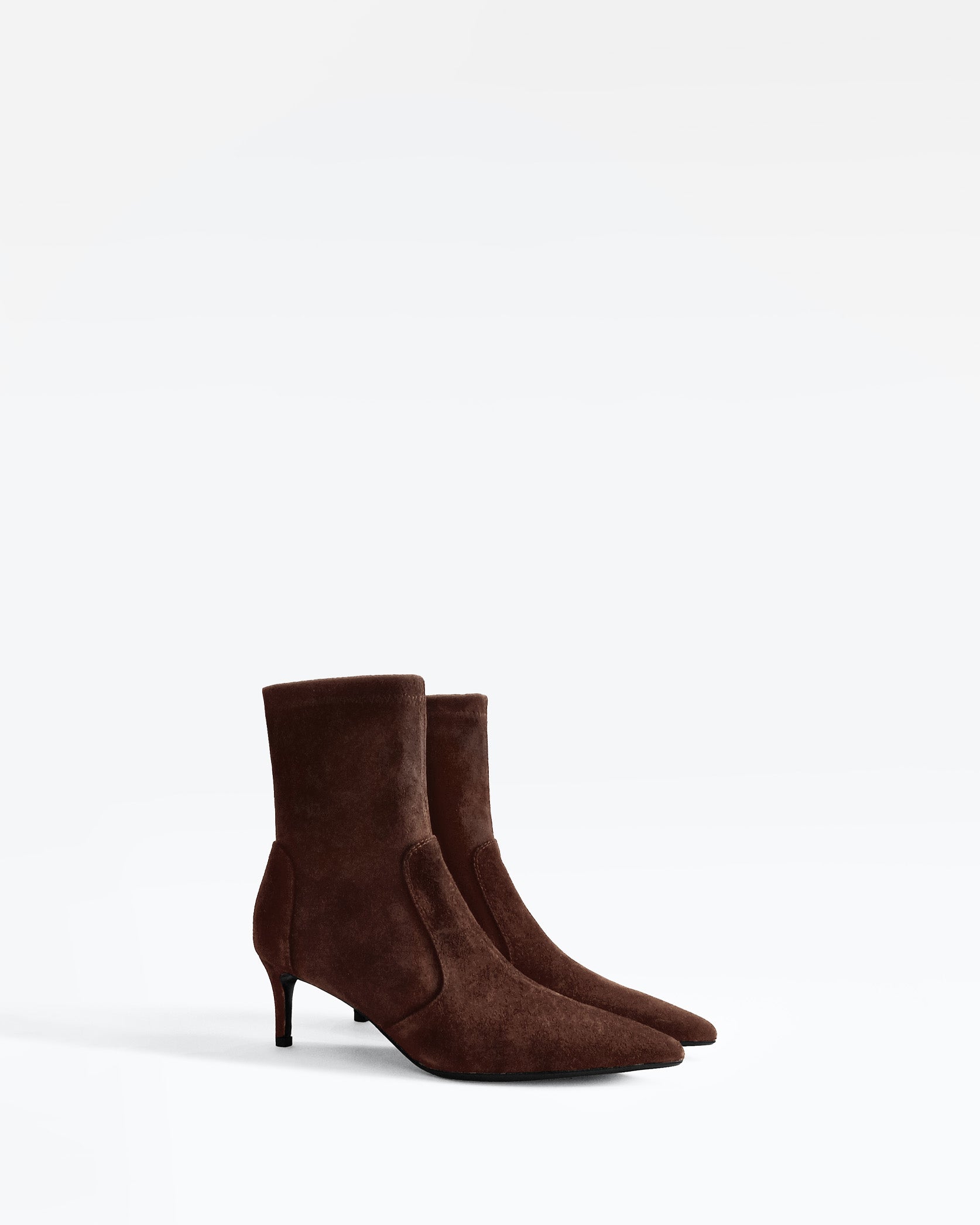 Bottines à talon et bout pointu Ophelia Low Chocolate