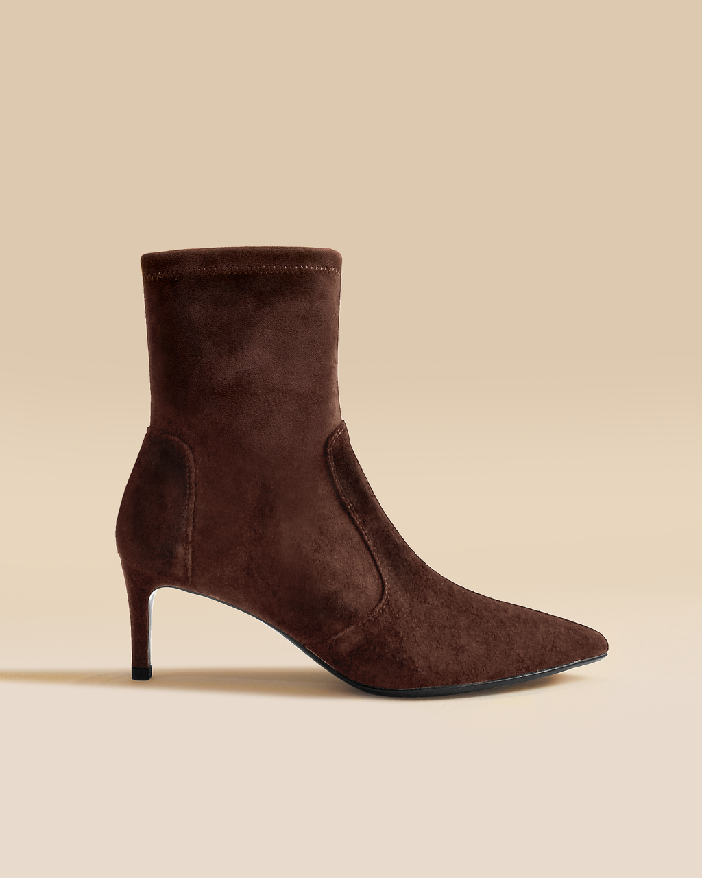 Ophelia Low Chocolate pointed-toe ankle boots
