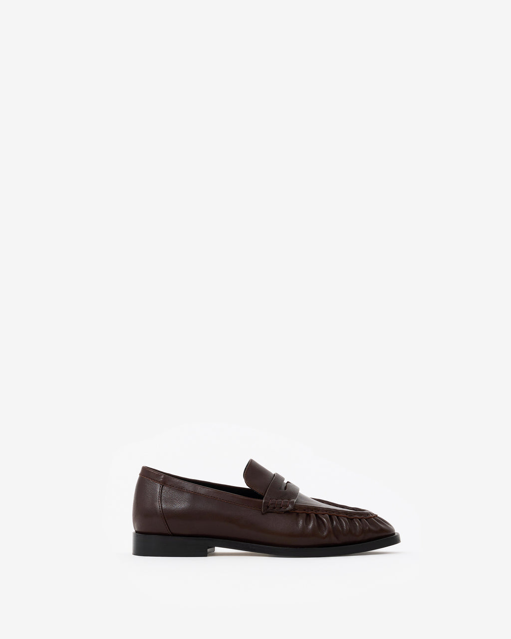 Mocassins plissé en cuir bordeaux Orso Chocolate