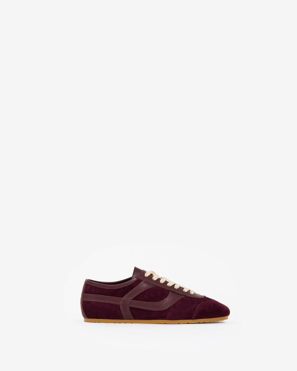 BASKETS EN DAIM BORDEAUX PAOLA BURGUNDY