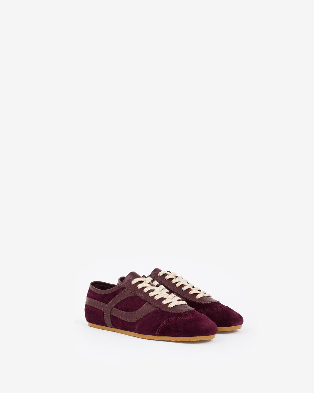 BASKETS EN DAIM BORDEAUX PAOLA BURGUNDY