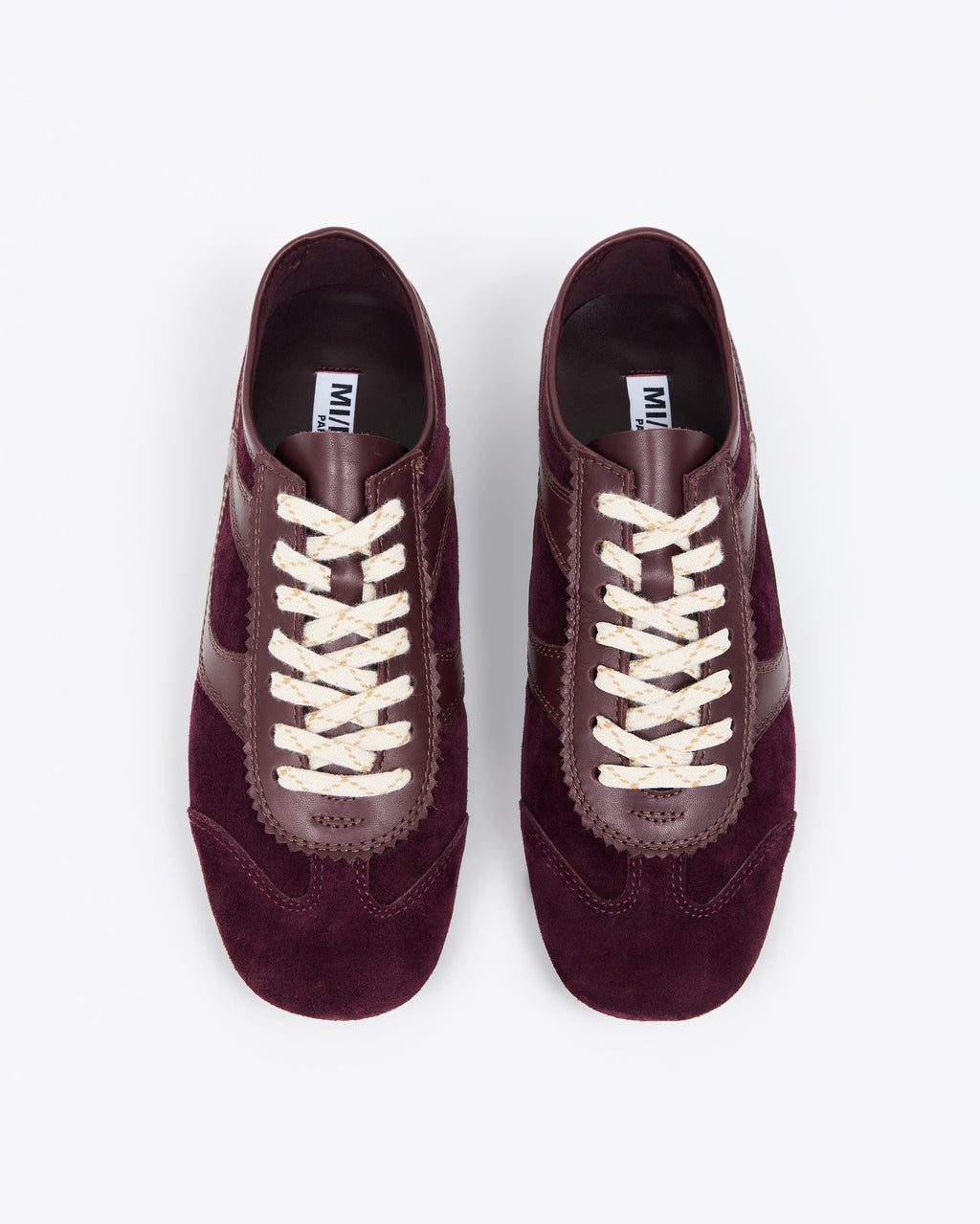 BASKETS EN DAIM BORDEAUX PAOLA BURGUNDY