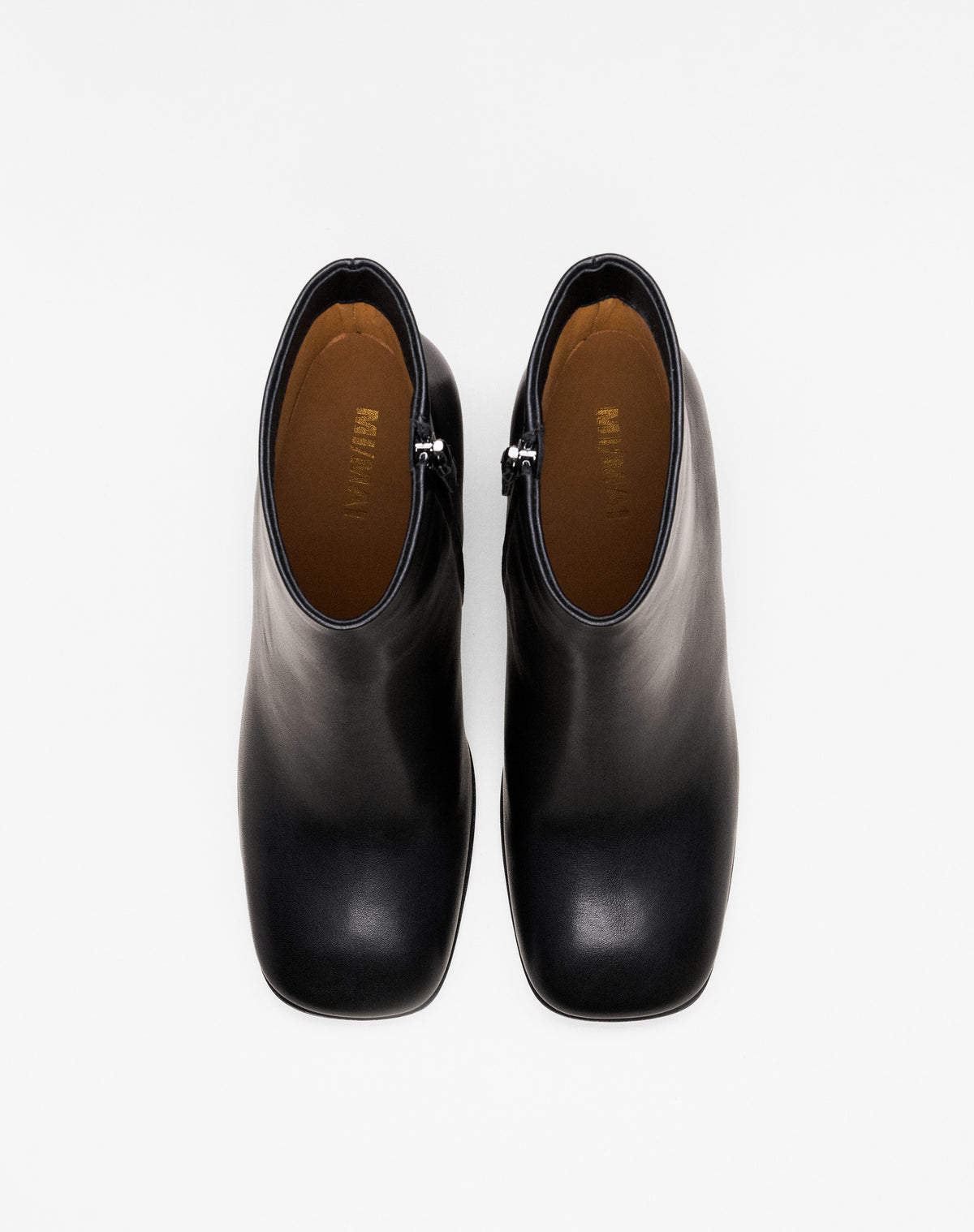 BOTTINES NOIRES A BOUT CARRE ET TALON HAUT RAMS BLACK