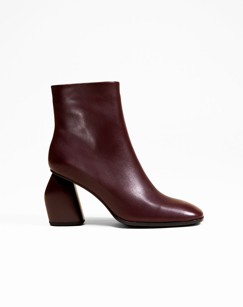 BORDEAUX ANKLE BOOTS WITH SQUARE TOE AND HIGH HEEL RAMS BURGUNDY