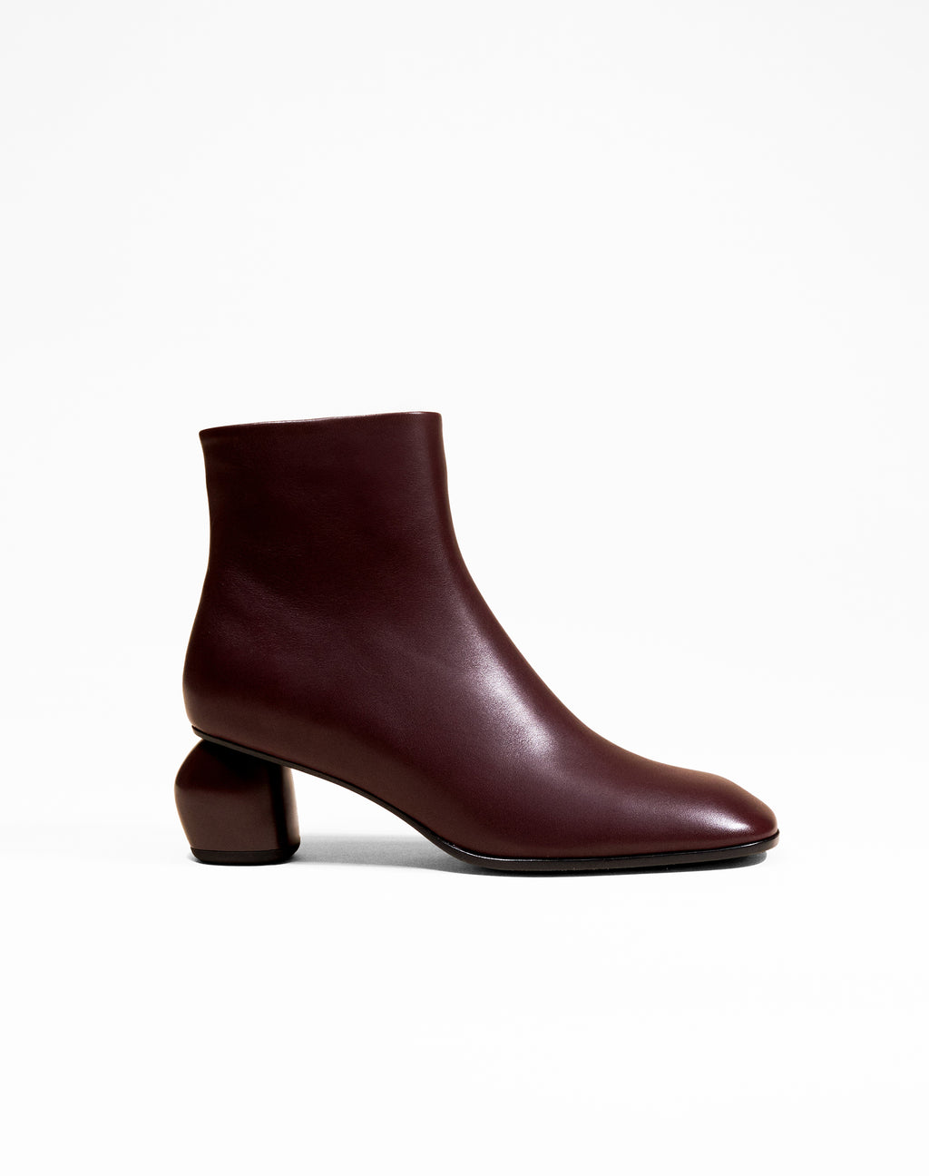 BORDEAUX ANKLE BOOTS WITH SQUARE TOE AND LOW HEEL TADAO BURGUNDY