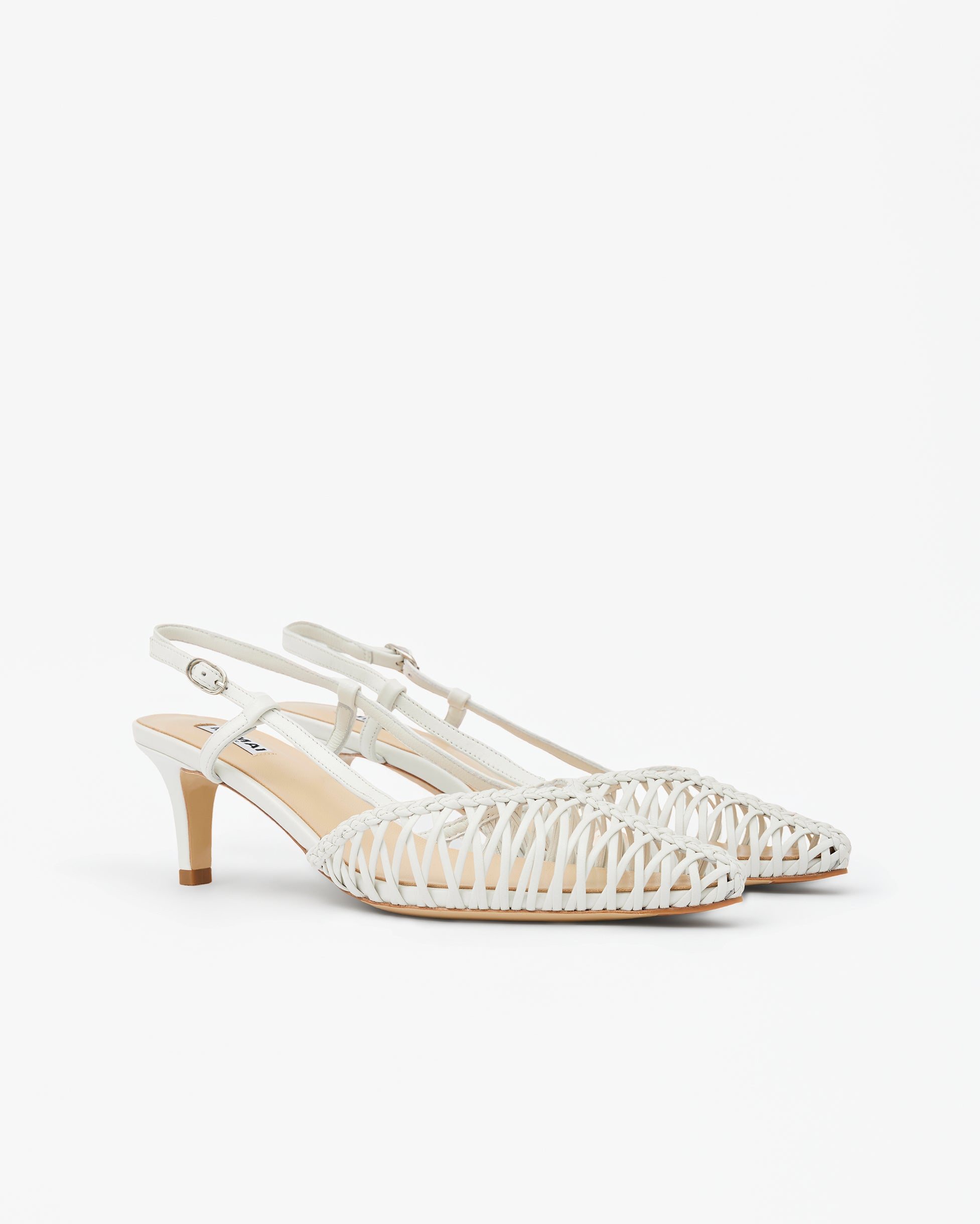 Renzo Black pointed-toe pump with ankle strap and small spool heel