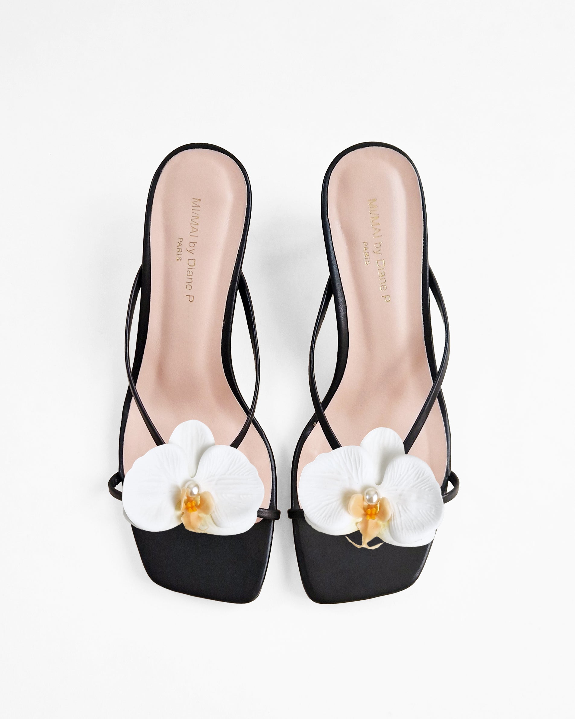 Mules à brides en cuir doré et accessoires interchangeables Lagos Black