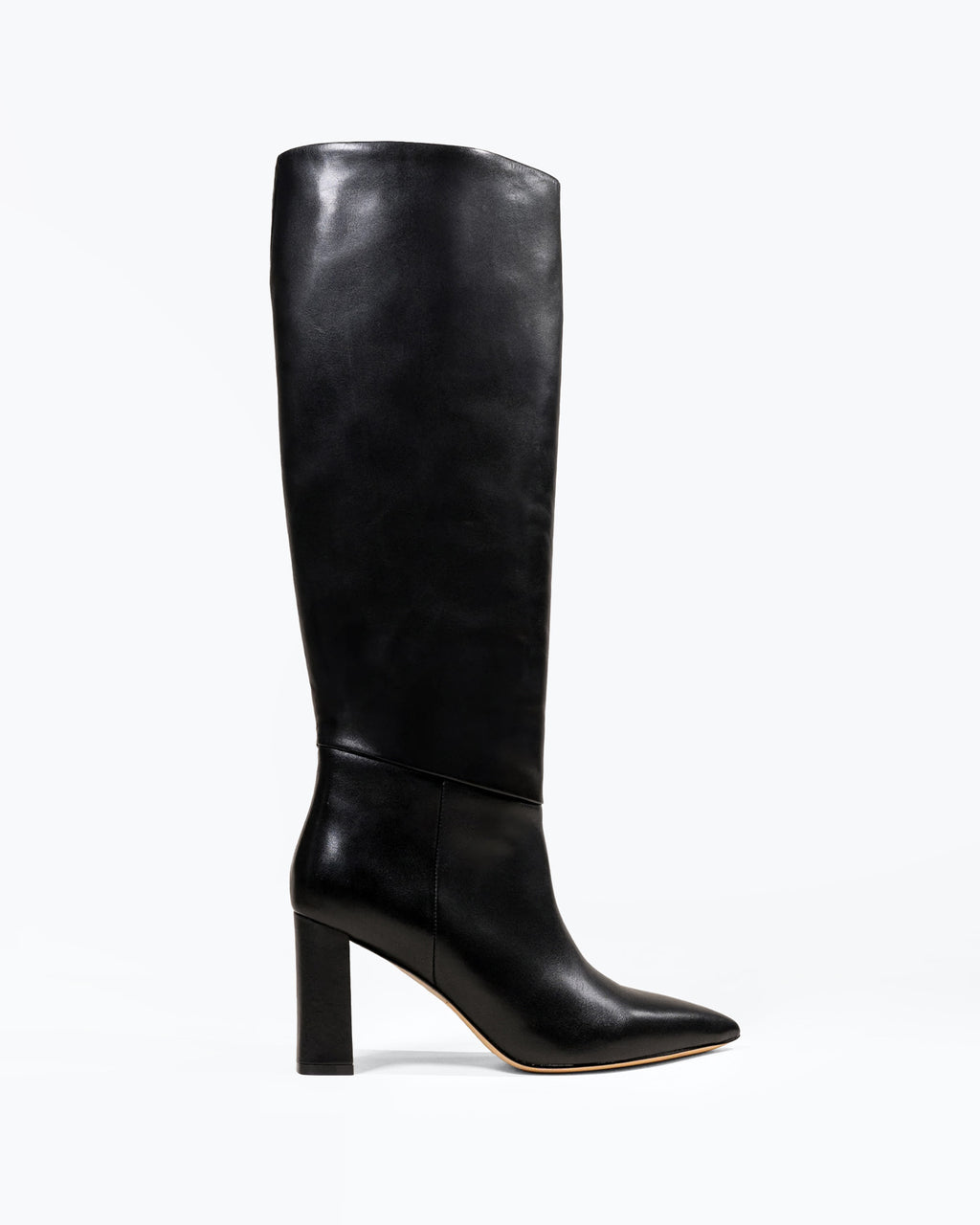 TRACEY BLACK BOOTS WITH A WIDE HEEL