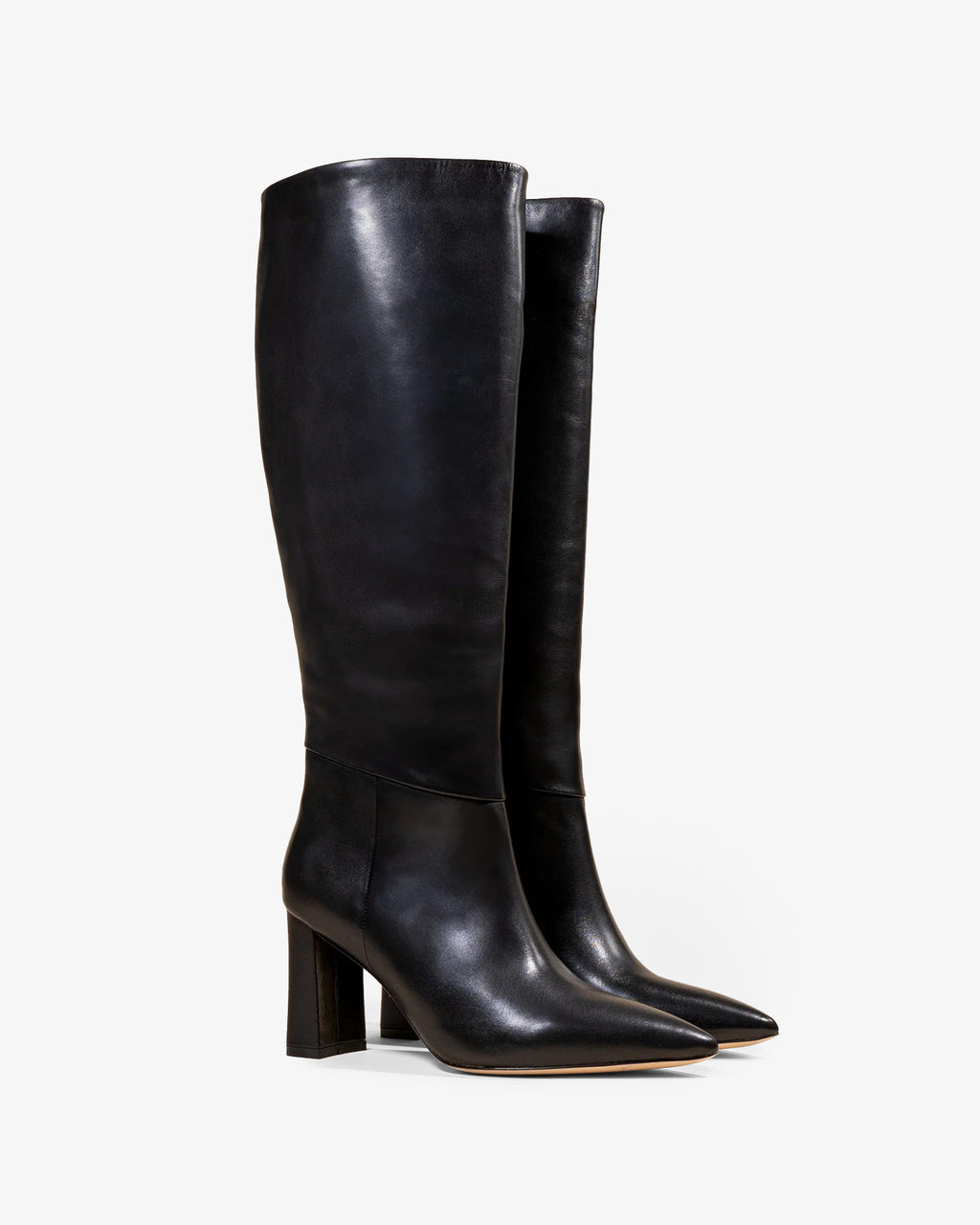 TRACEY BLACK BOOTS WITH A WIDE HEEL