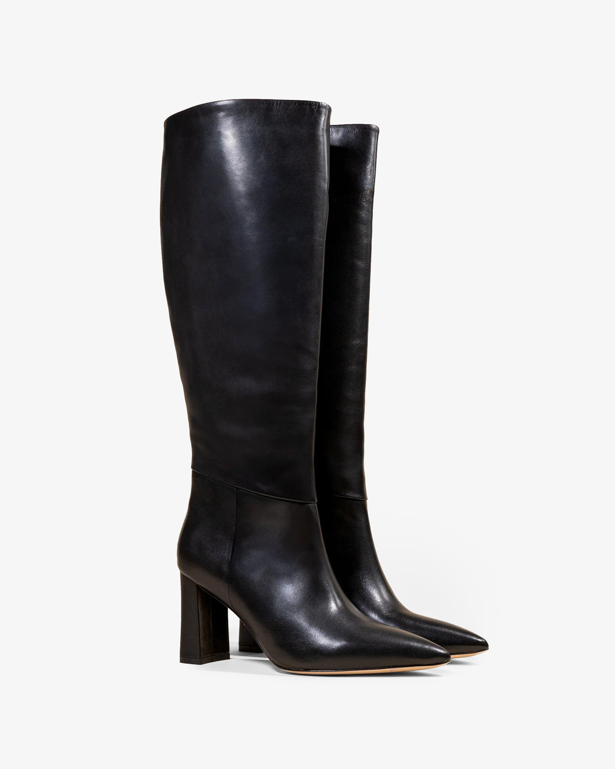 TRACEY BLACK BOOTS WITH A WIDE HEEL